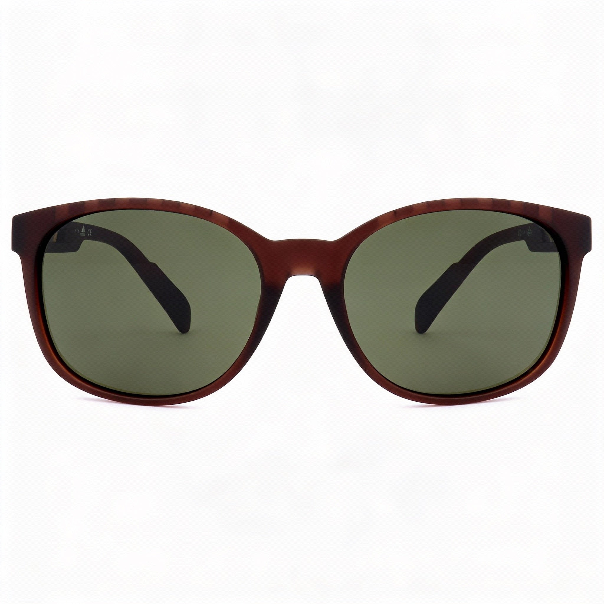 adidas Classic Unisex Matte Dark Brown Plastic Frame Green Polycarbonate UV Protection Sunglasses 58mm, Photo 2