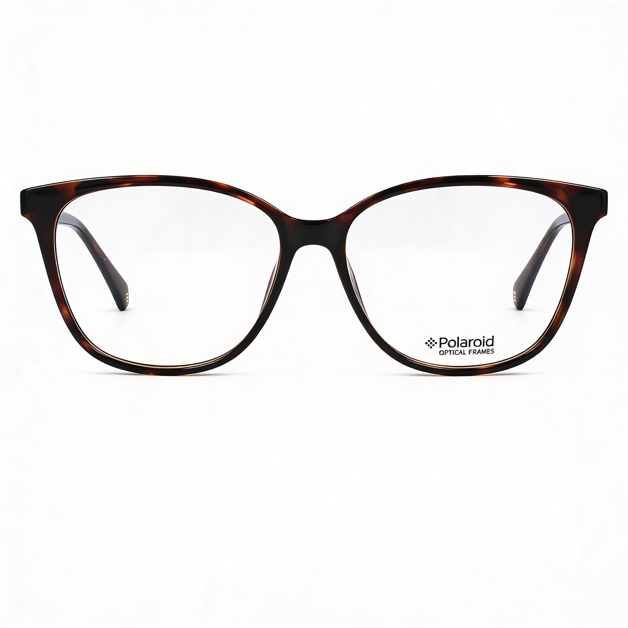Monturas ópticas Polaroid Pld D372 para mujer color melocotón, ancho de lente de 55 mm, lentes de demostración transparentes, listas para graduación, Photo 2