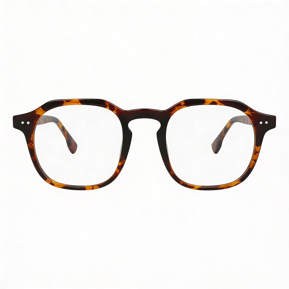 Gafas MCALLISTER Mc4535 para hombre, montura metálica de carey, lentes de policarbonato transparentes 48-21-140