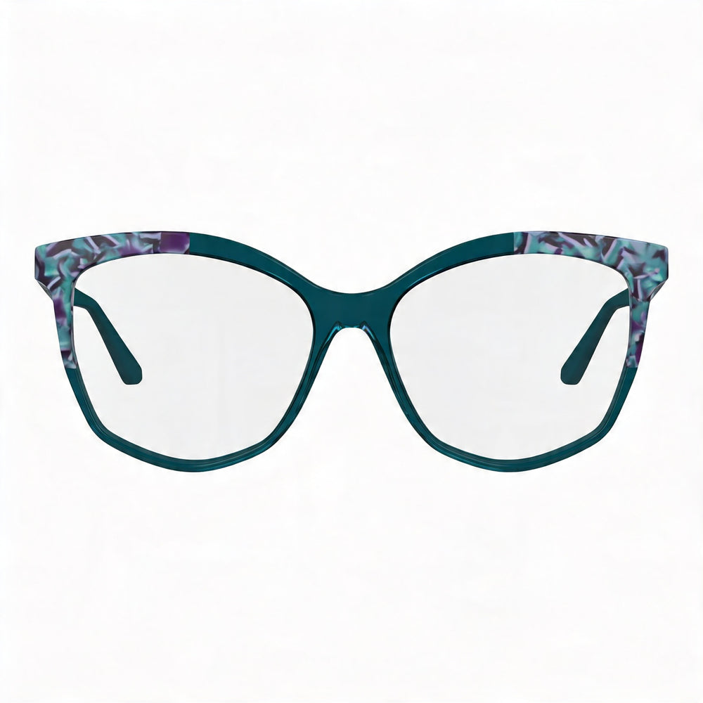 KARL LAGERFELD KL6154 Unisex Sunglasses featuring Blue Marble Blue Acetate Frame & Non-Polarized Lenses 55mm