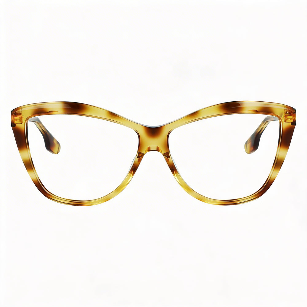 Victoria Beckham Modern Style Sunglasses for Men – Acetate Frame in Blonde Havana with Polycarbonate Lenses – Size 57mm