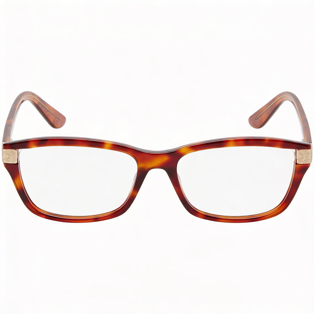 Guess Modern Women's Blonde Havana Plastic Frame Eyeglasses with Polycarbonate Lenses 54-16-140