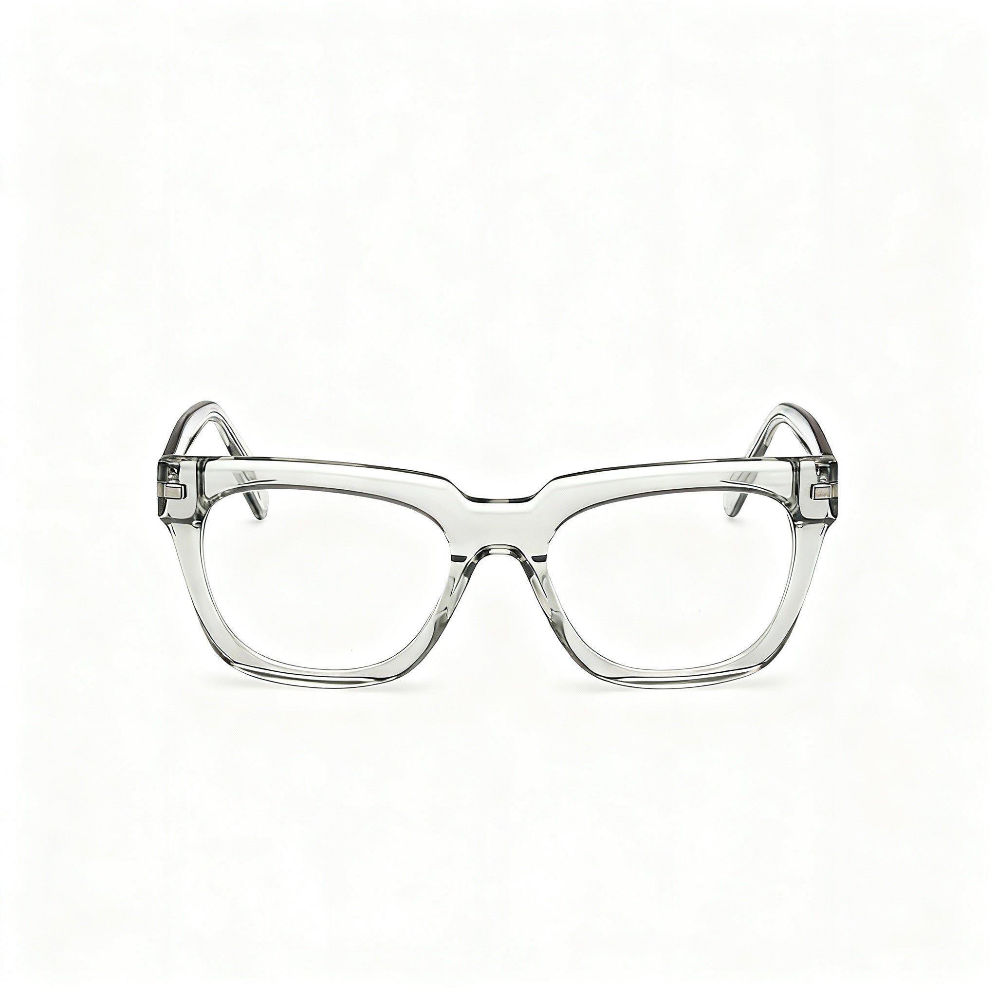 GUESS Gu50238 Unisex Rectangle Polarized Eyeglasses with Shiny Grey Plastic Frame, 53mm Lens