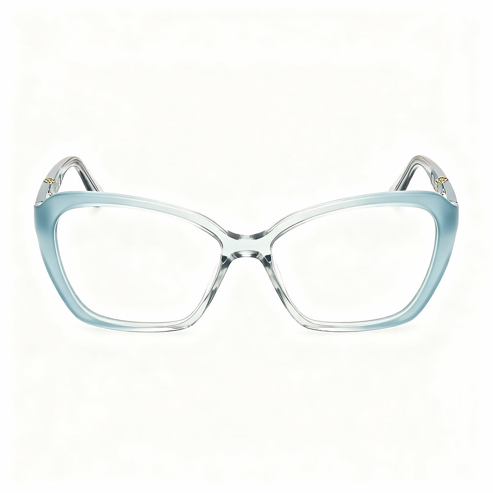 Gafas de plástico GUESS GU50115 para mujer, turquesa degradado, lentes multicolor, 54-14-140 mm