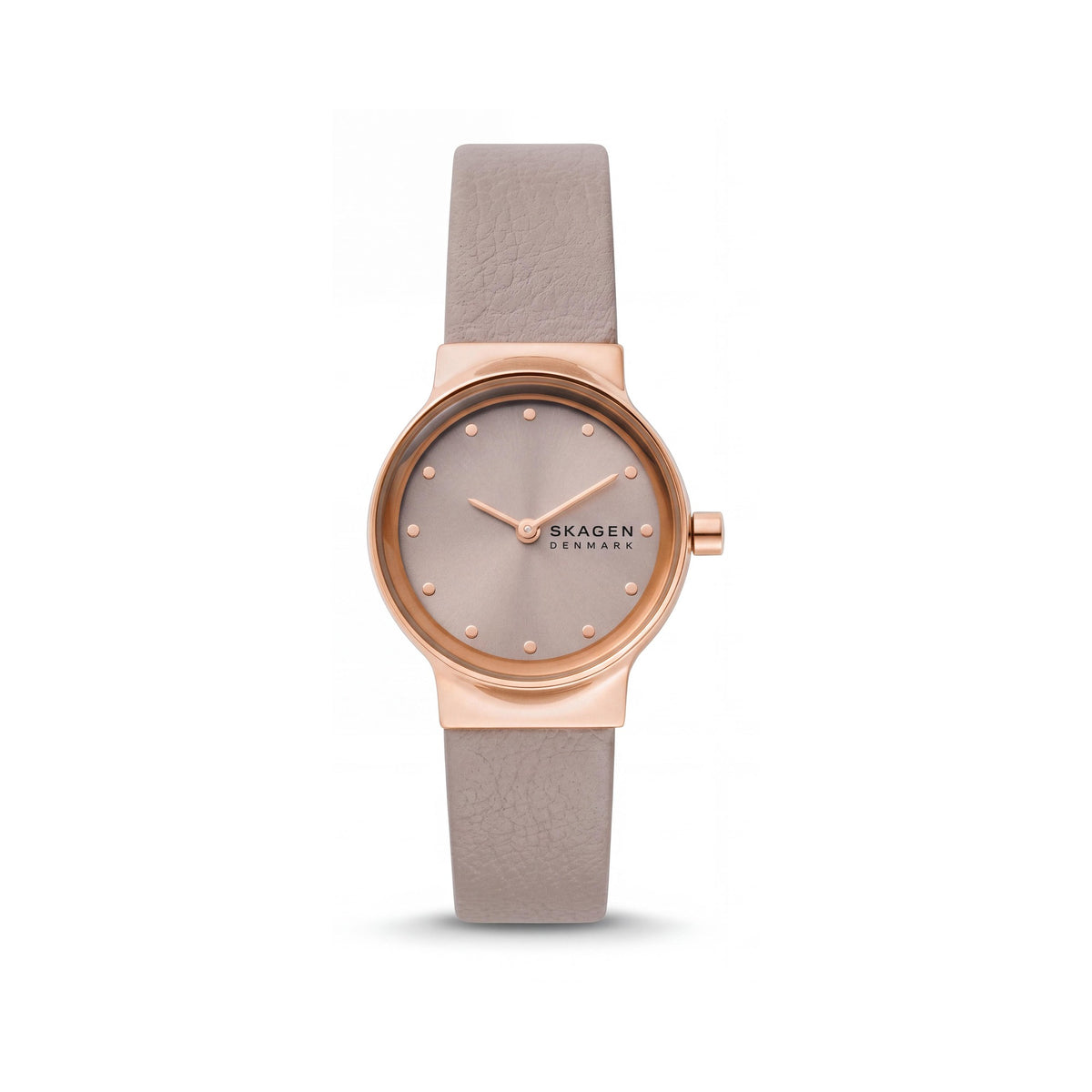 SKAGEN DENMARK Freja Lille Women's Quartz Rose Gold Stainless Steel Grey Leather 26mm Water Resistant 50m Watch, Photo 1