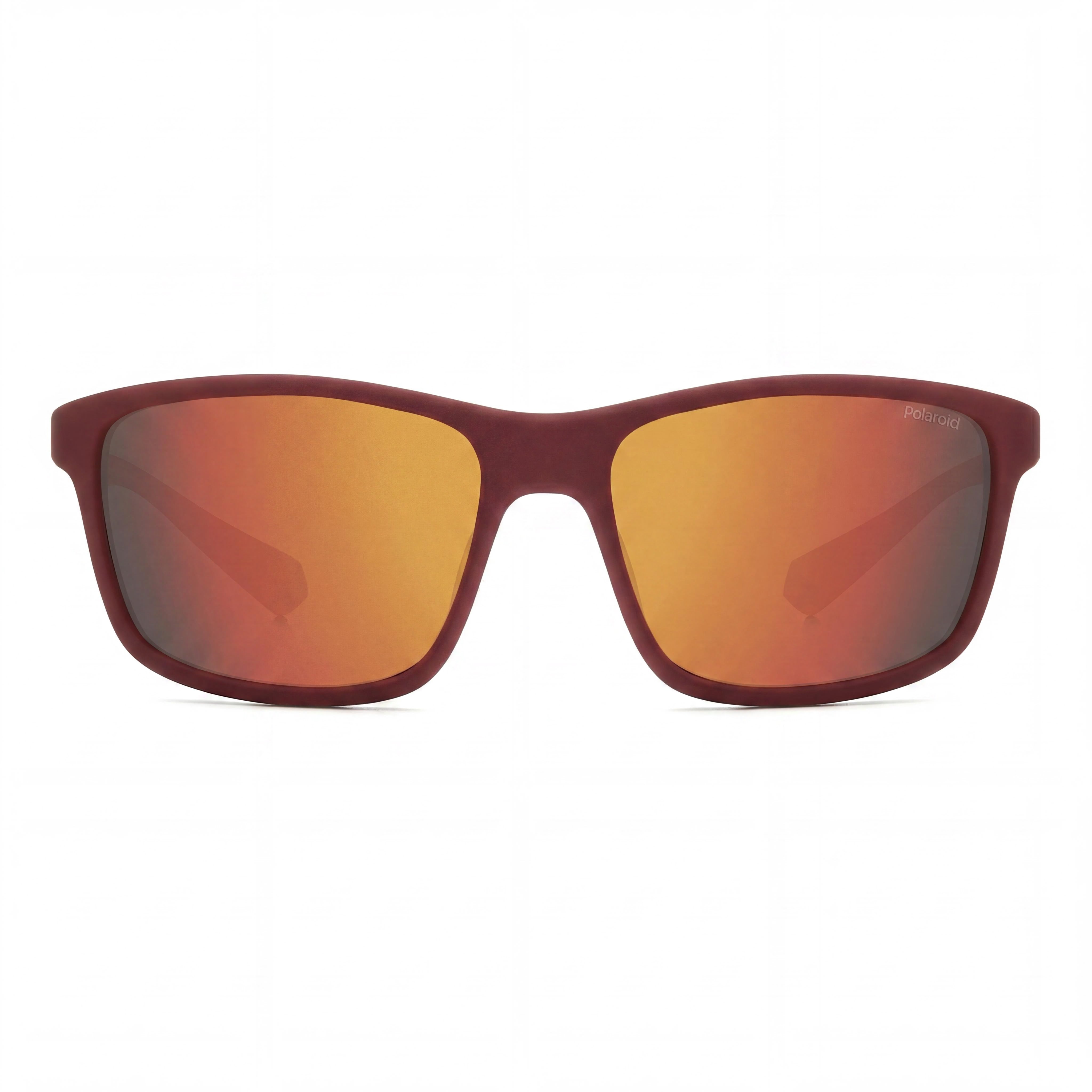 Polaroid Men's Casual Sunglasses with Matte Red Rubber Frame and Polarized Polycarbonate Lenses 58mm, Photo 2