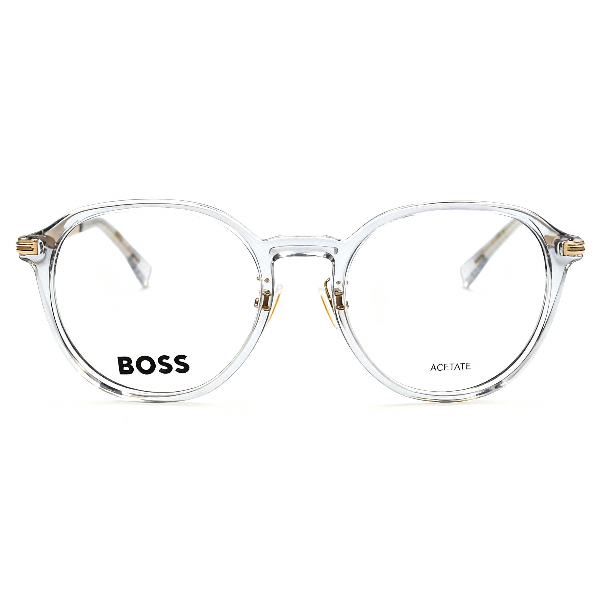 BOSS Vista 1615/F Men's Casual Acetate Frame Non-Polarized Clear Lens Eyeglasses 52-20-145
