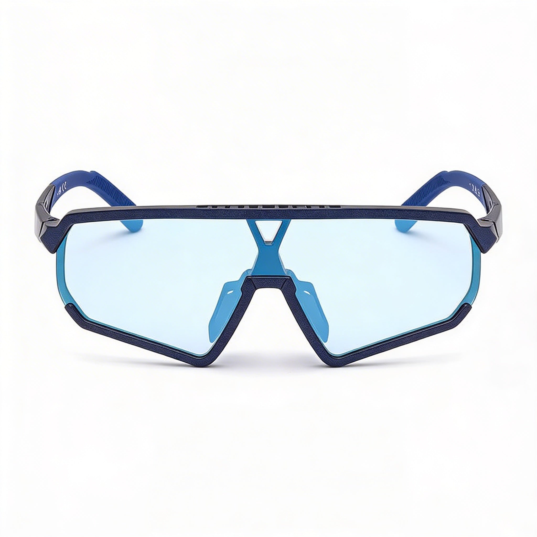 Gafas de sol Adidas Contemporaneo para hombre, protección UV, sin polarizar, fotocromáticas, con efecto espejo azul, de plástico azul, 58 mm, Photo 1