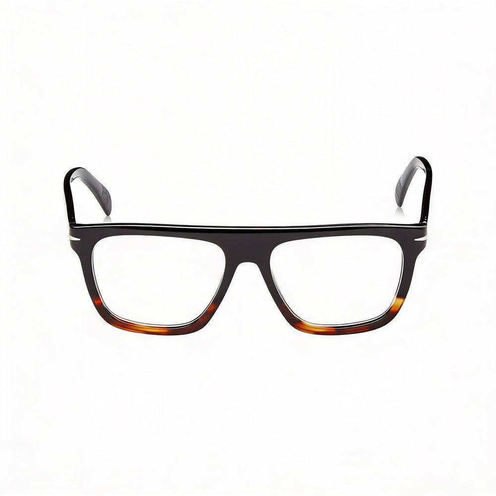 Gafas David Beckham DB 7096 para hombre, modernas, de acetato negro con cuerno, 53 mm