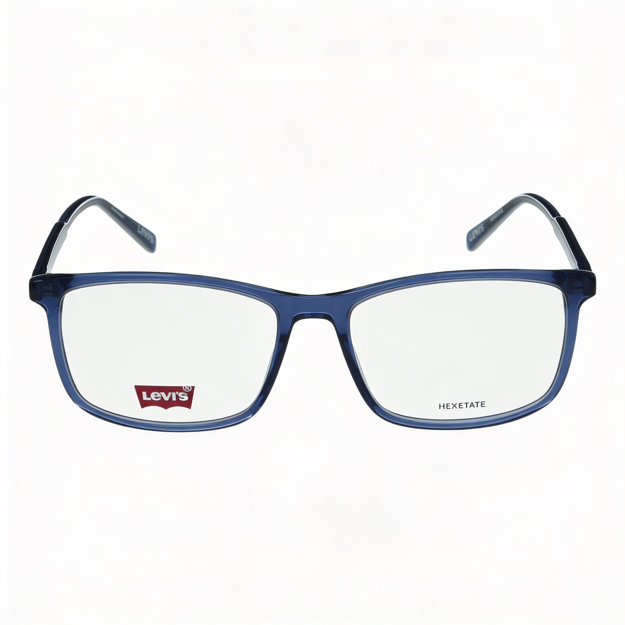 Levi's Lv 1018 Men's Blue Plastic Prescription Ready Optical Eyeglasses Frame with Clear Demo Lenses 55mm Lens Width, Photo 2