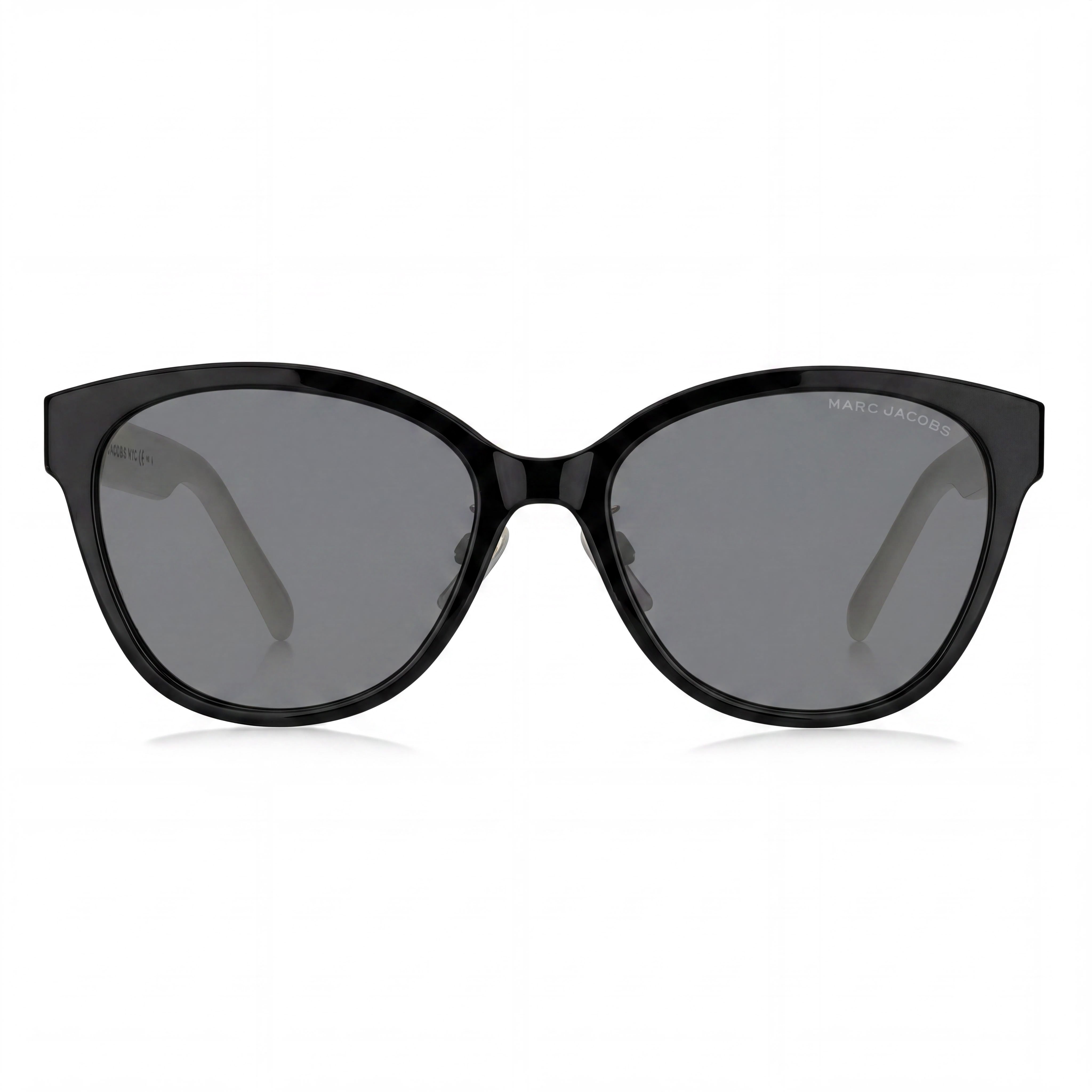 Gafas de Sol Clásicas para Mujer Marc Jacobs, Montura de Propionato Blanca y Negra, Protección UV, Lentes No Polarizadas de 55 mm, Photo 2