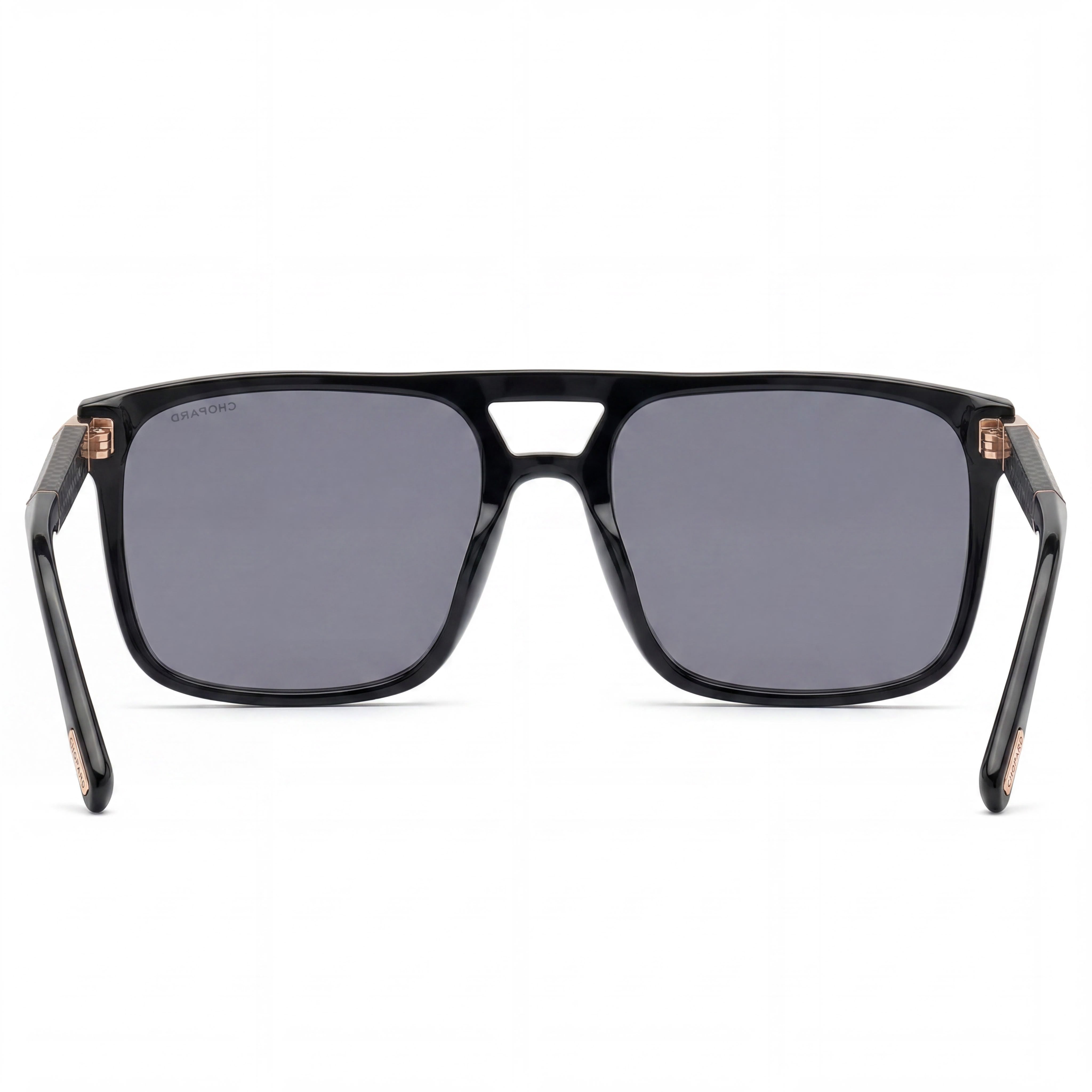 Chopard Sch311 Men’s Shiny Black Acetate-Metal Frame UV Protection Sunglasses 59mm, Photo 2