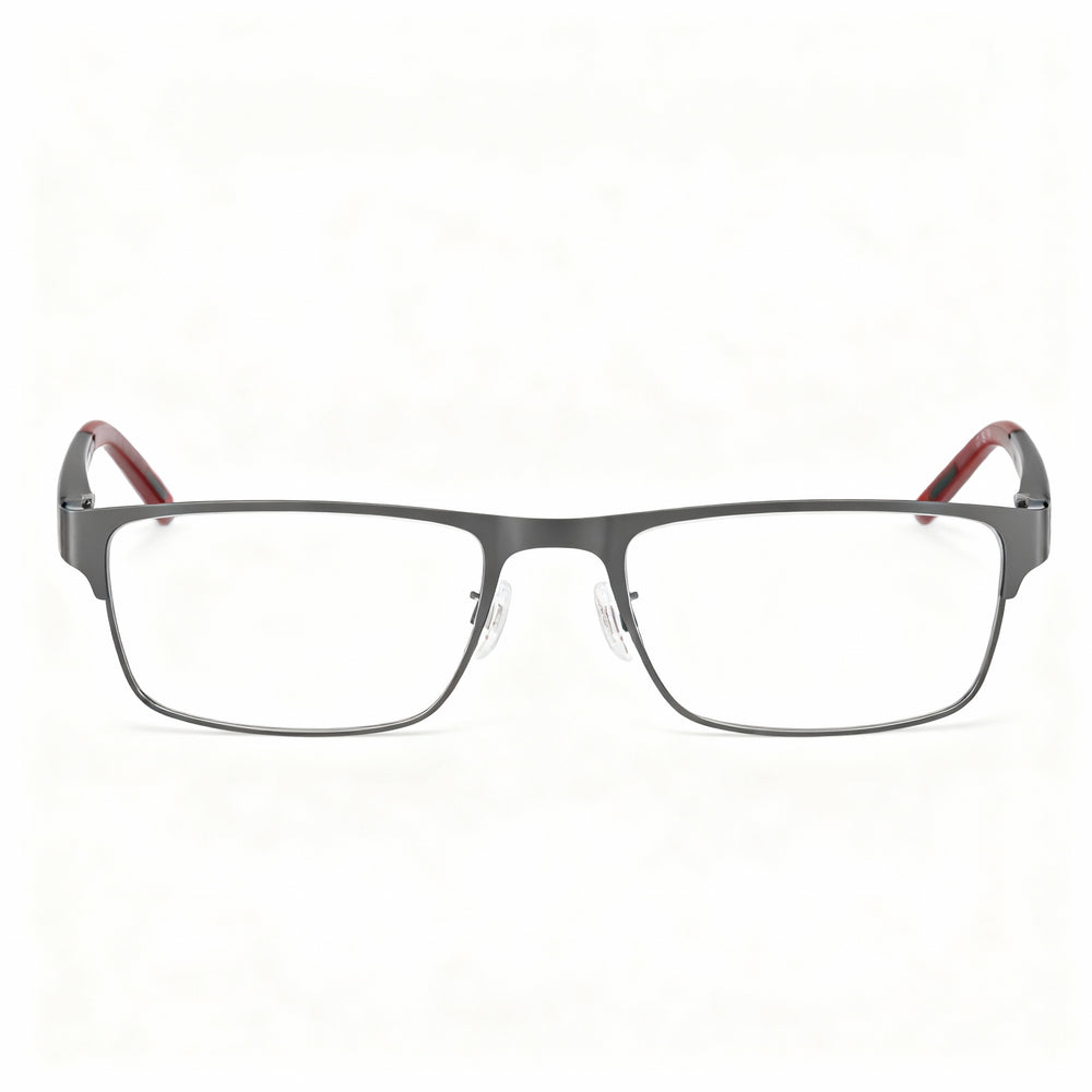 Gafas de sol HUGO Modern HG 1263 para hombre, montura de acero de aleación, policarbonato gris oscuro, no polarizadas, 55 mm