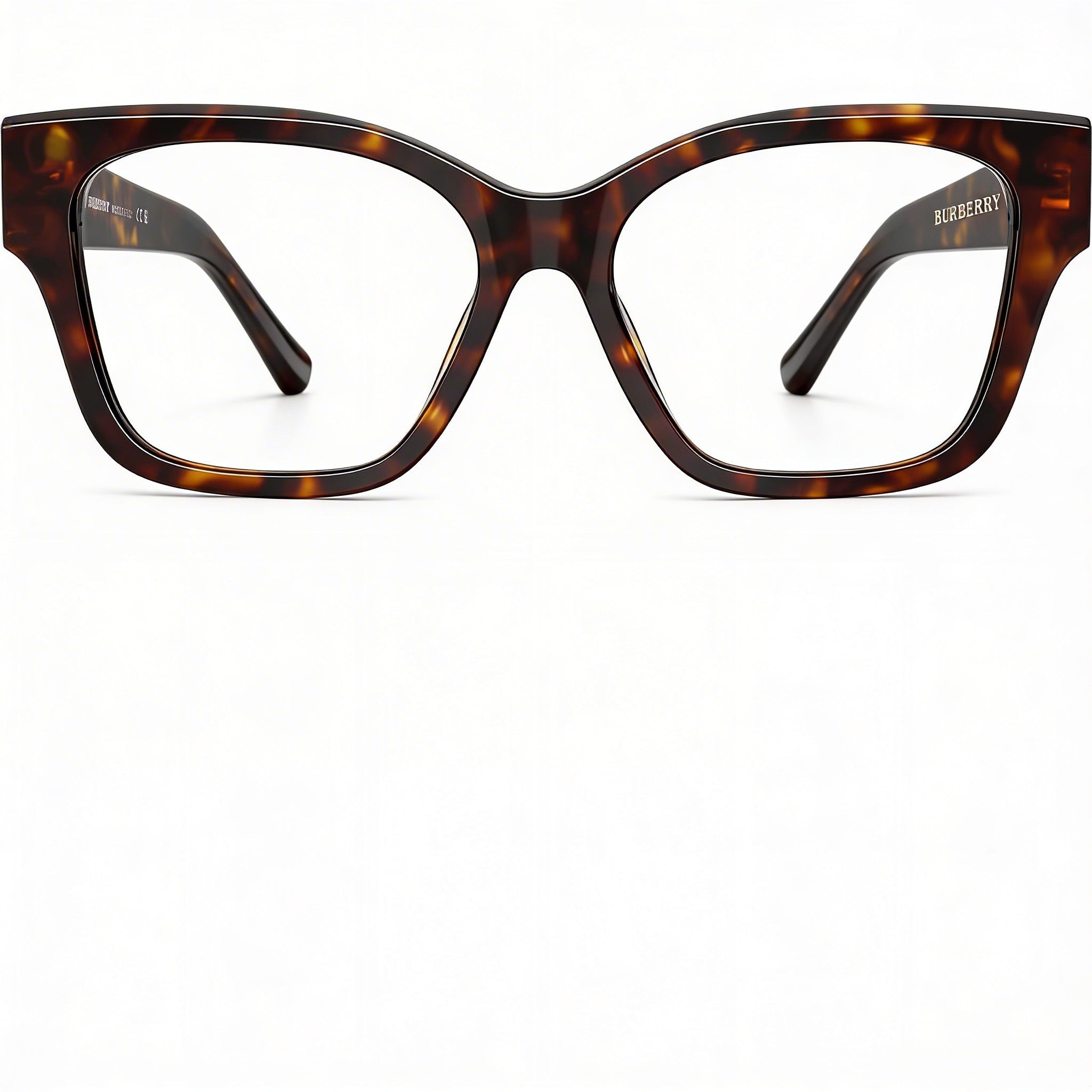 Burberry Unisex Brown Tortoise Frame Optical Eyeglasses for Prescription Lenses, Photo 1