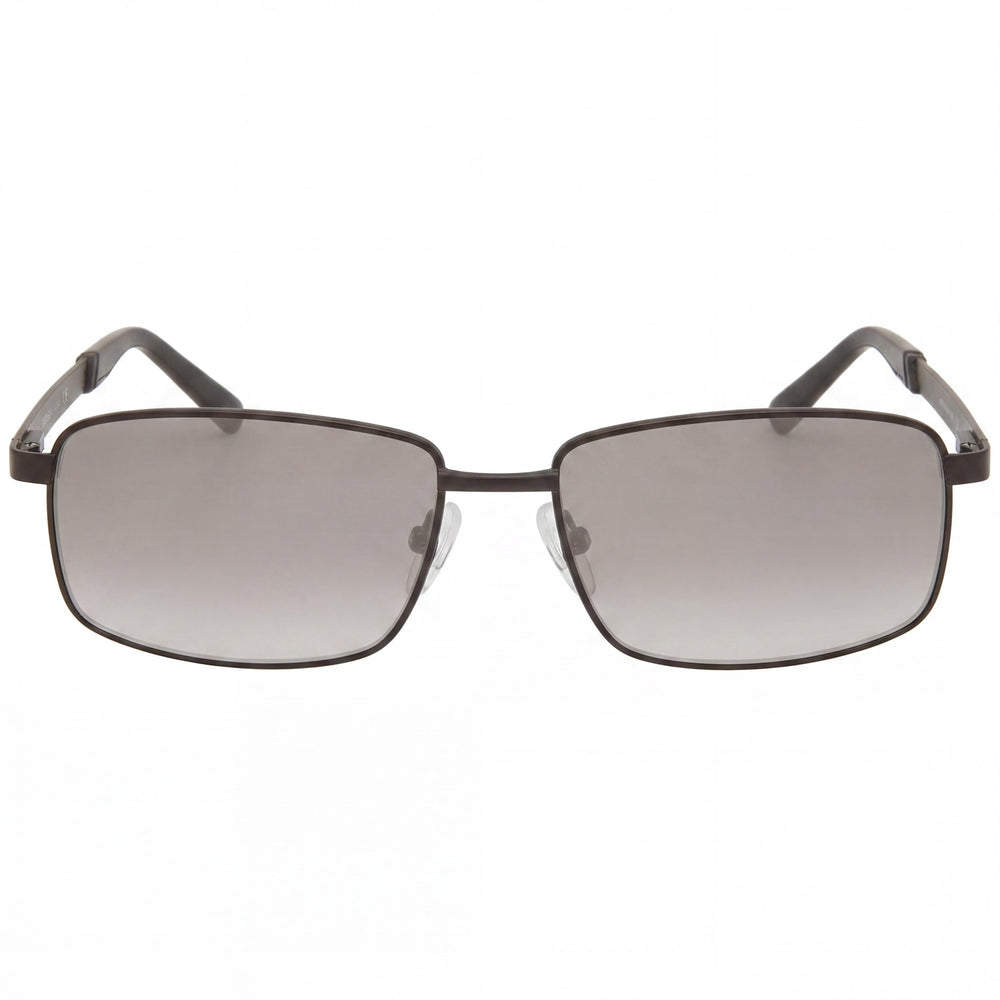 Gafas de sol Chesterfield casuales para hombre, metal negro mate, gris polarizado, con protección UV adaptativa a la luz, 58mm