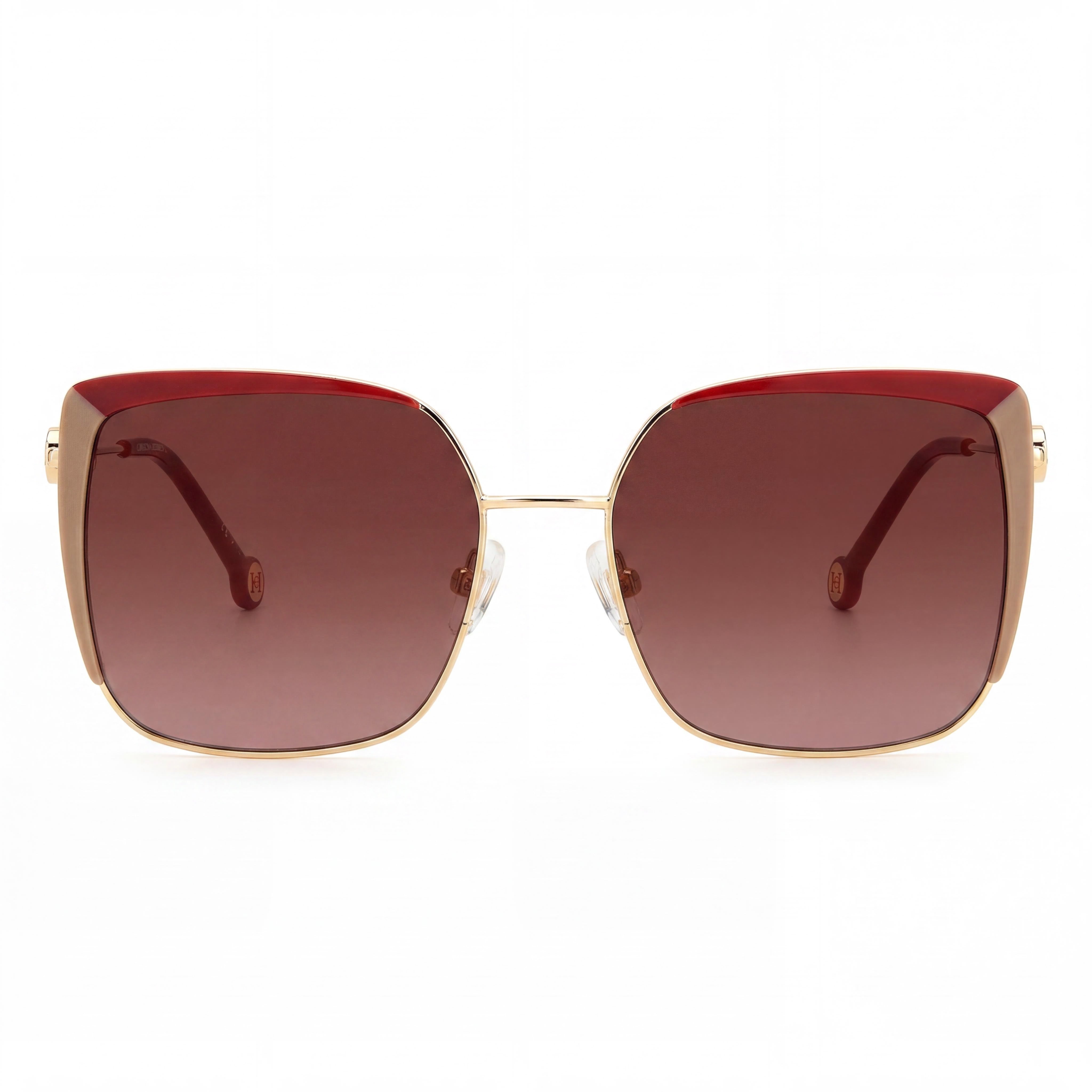 Carolina Herrera Her 0111/S Women's Stainless Steel Red Beige Frame Pink Doubleshade Lens Sunglasses 57mm, Photo 2