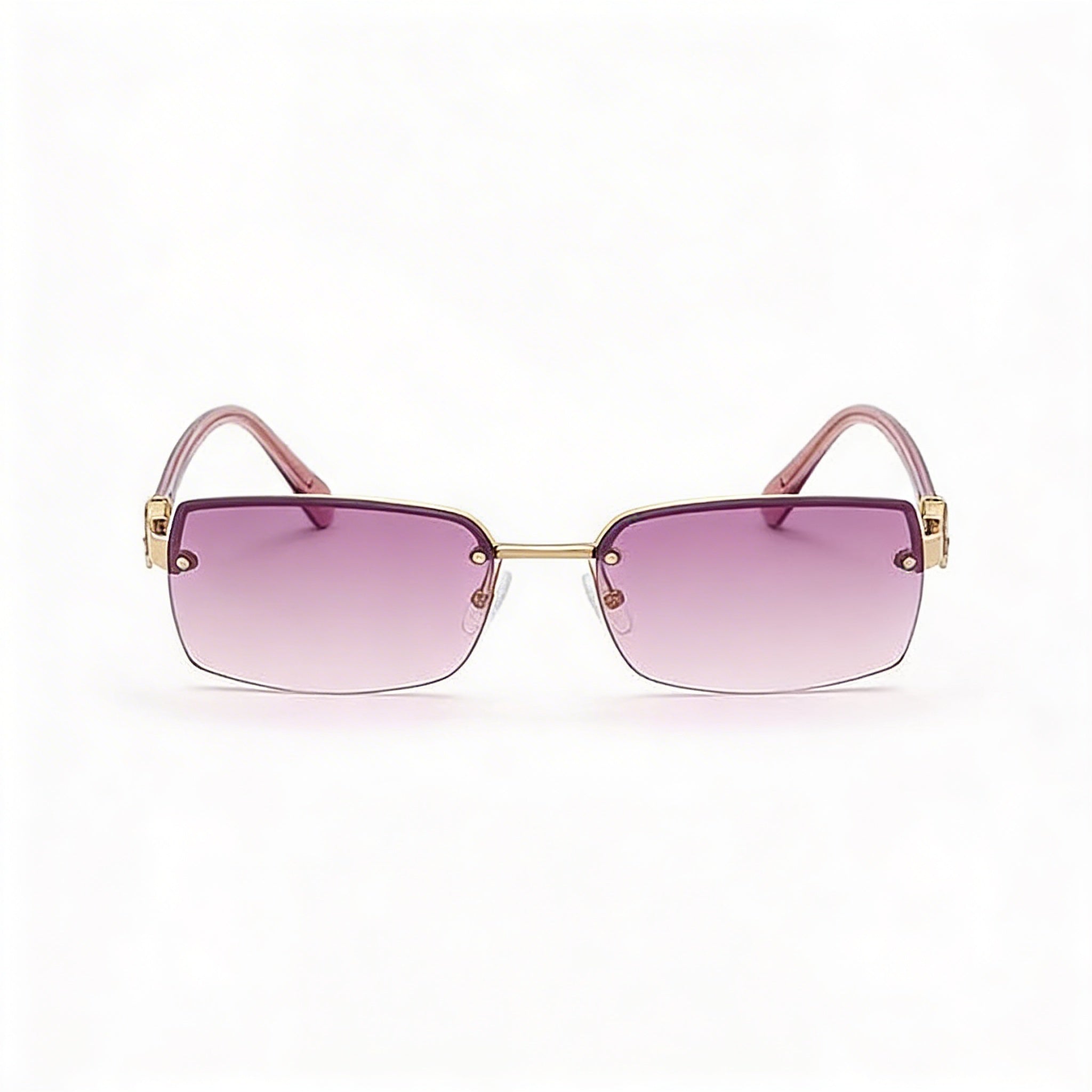Gafas de diseño para mujer Marc Jacobs Mj 1067 con montura de metal rosa dorado y lentes doradas nude, tamaño 54 mm, Photo 2
