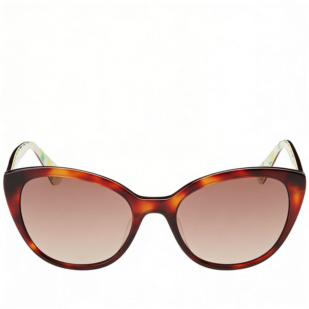 Kate Spade New York Casual Women's Acetate Havana Pattern Beige Brown Brown Shaded UV Protected 55mm Sunglasses