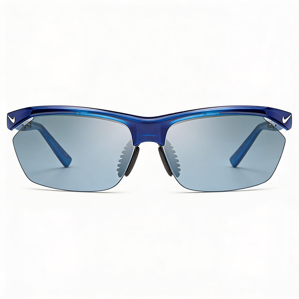 Nike Wayfarers Women's Blue Plastic Competition Sunglasses with UV Protection & Interchangeable Lenses