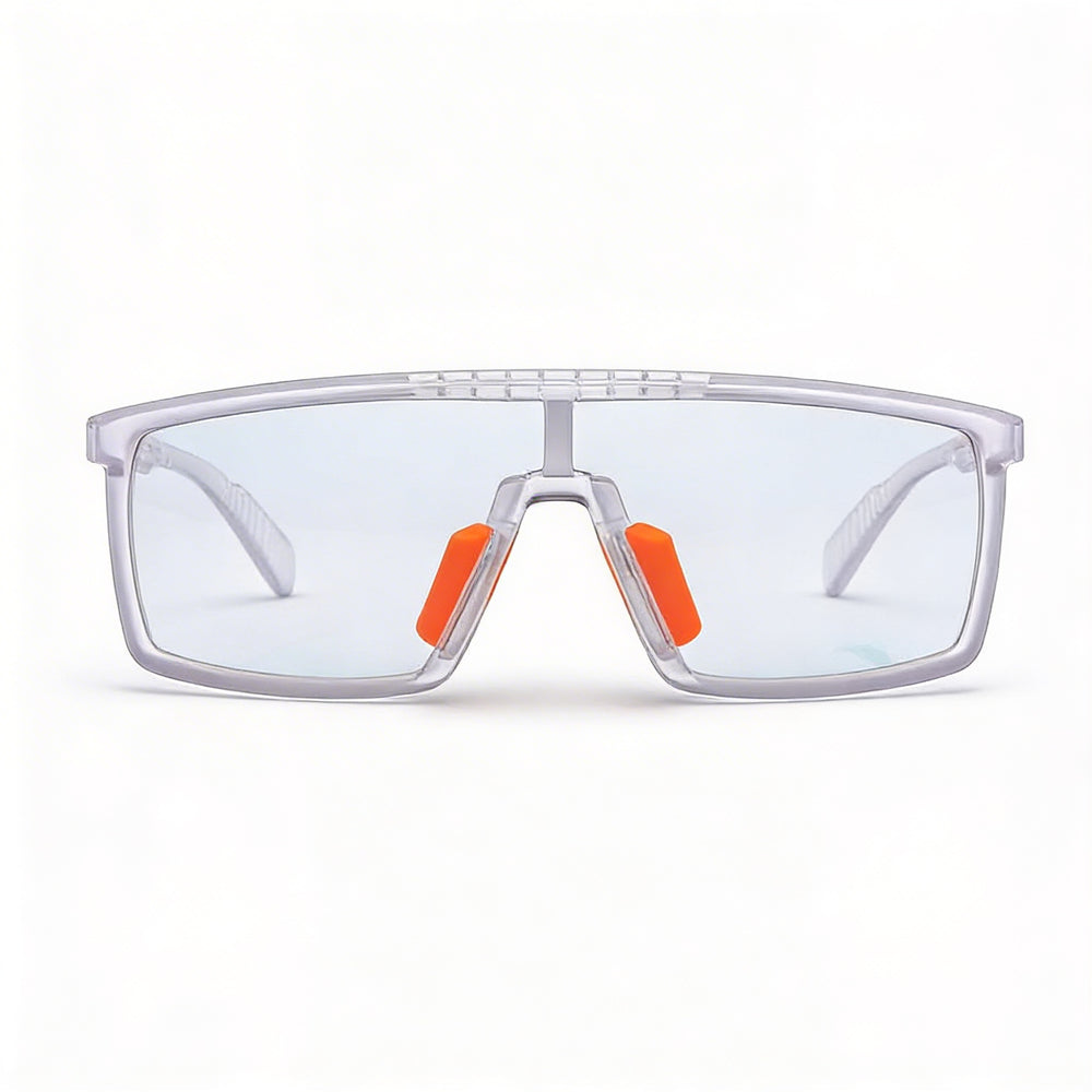 adidas Classic Unisex Plastic Crystal Grey Mirror Orange Mirror Photocromat Black Lenses 55mm