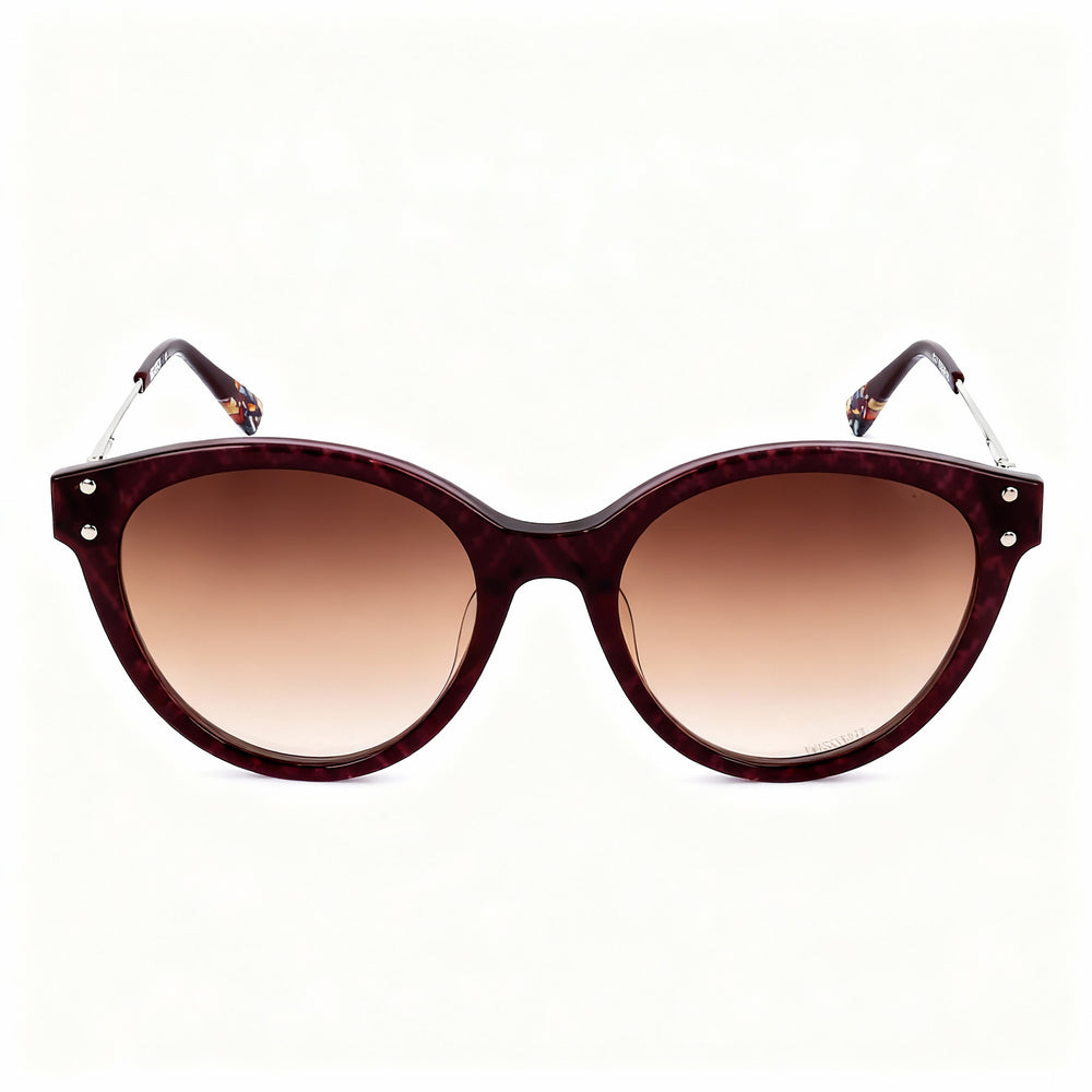 M Missoni Sport Women's Multicoloured Stainless Steel Non-Polarized Sunglasses Brown Lens 53-19-145