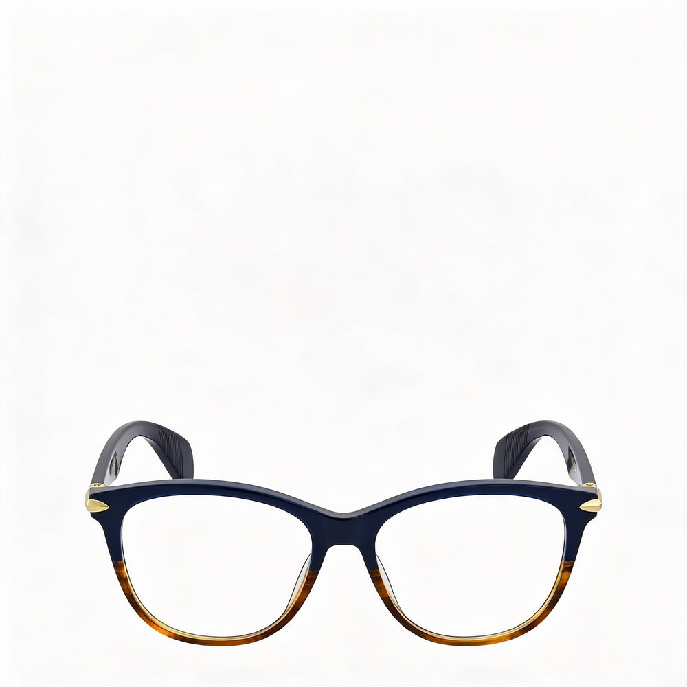 Rag & Bone Rnb 3014 Women's Havana Blue Acetate Frame Eyewear with Non- Polycarbonate Lenses, Size 49-16-140