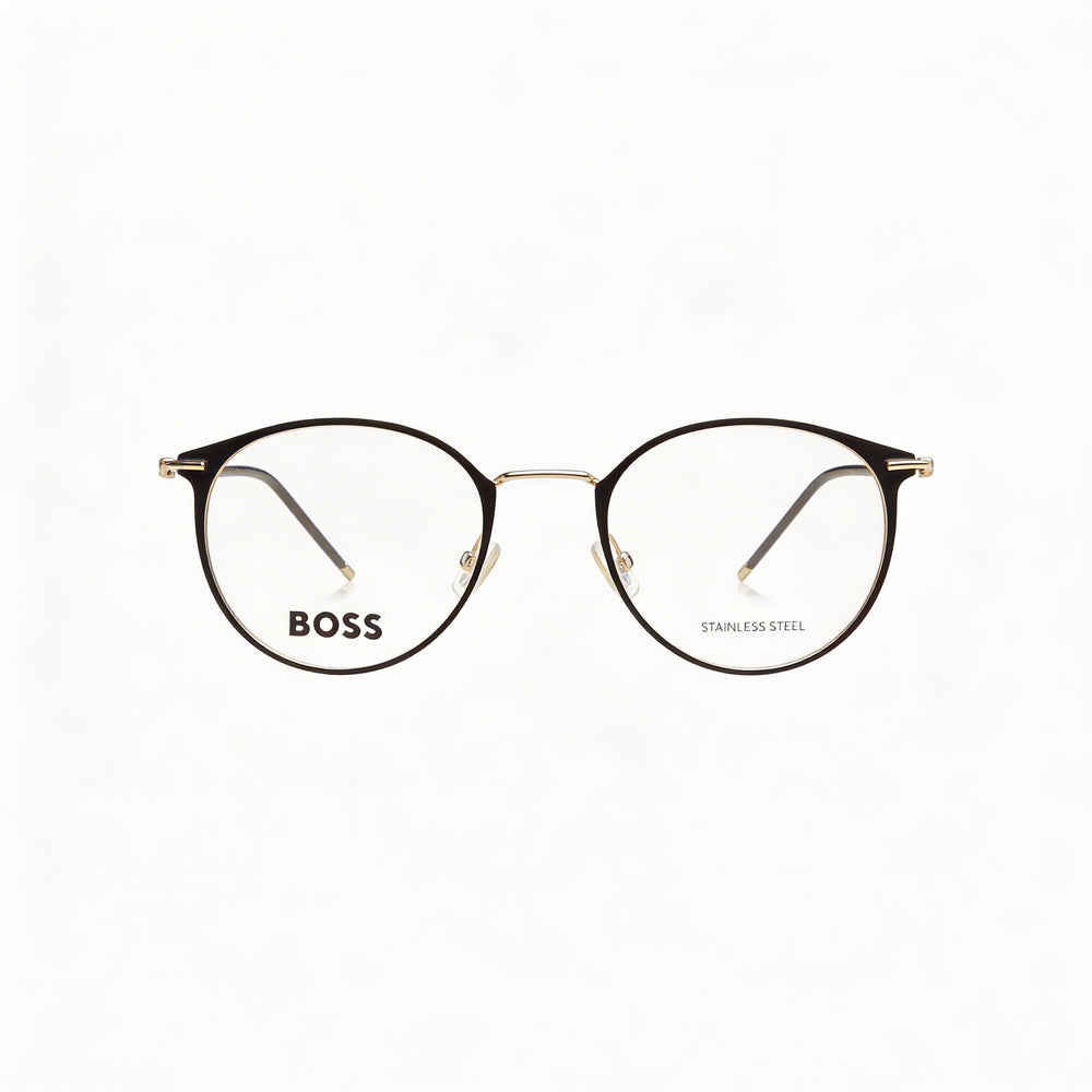 Hugo Boss Modern Unisex Black Gold Alloy Steel Non-polarised 50mm Sunglasses