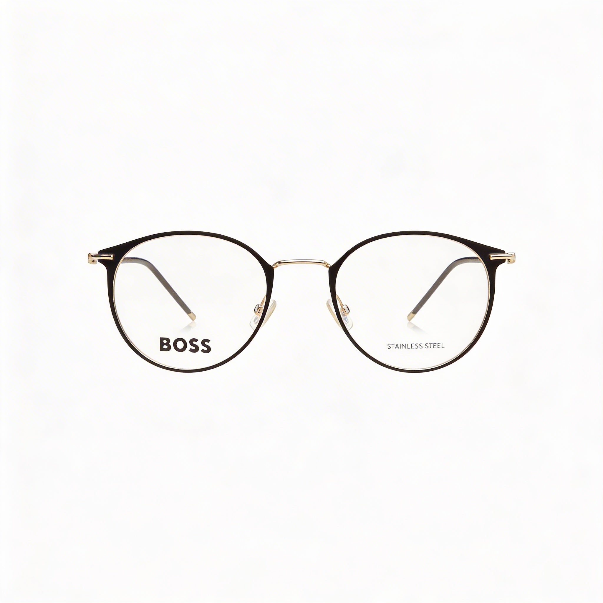 Gafas de sol unisex modernas Hugo Boss de aleación de acero negro y dorado, no polarizadas, de 50 mm, Photo 2