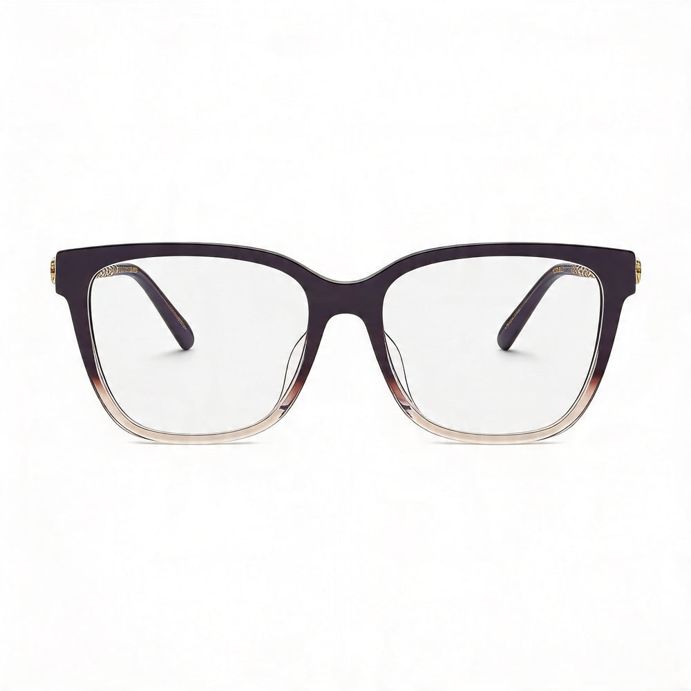 Chopard Casual VCH333W Gafas de Mujer Cuadradas de Montura Completa Violeta con Logotipo Dorado de Acetato y Metal 55mm