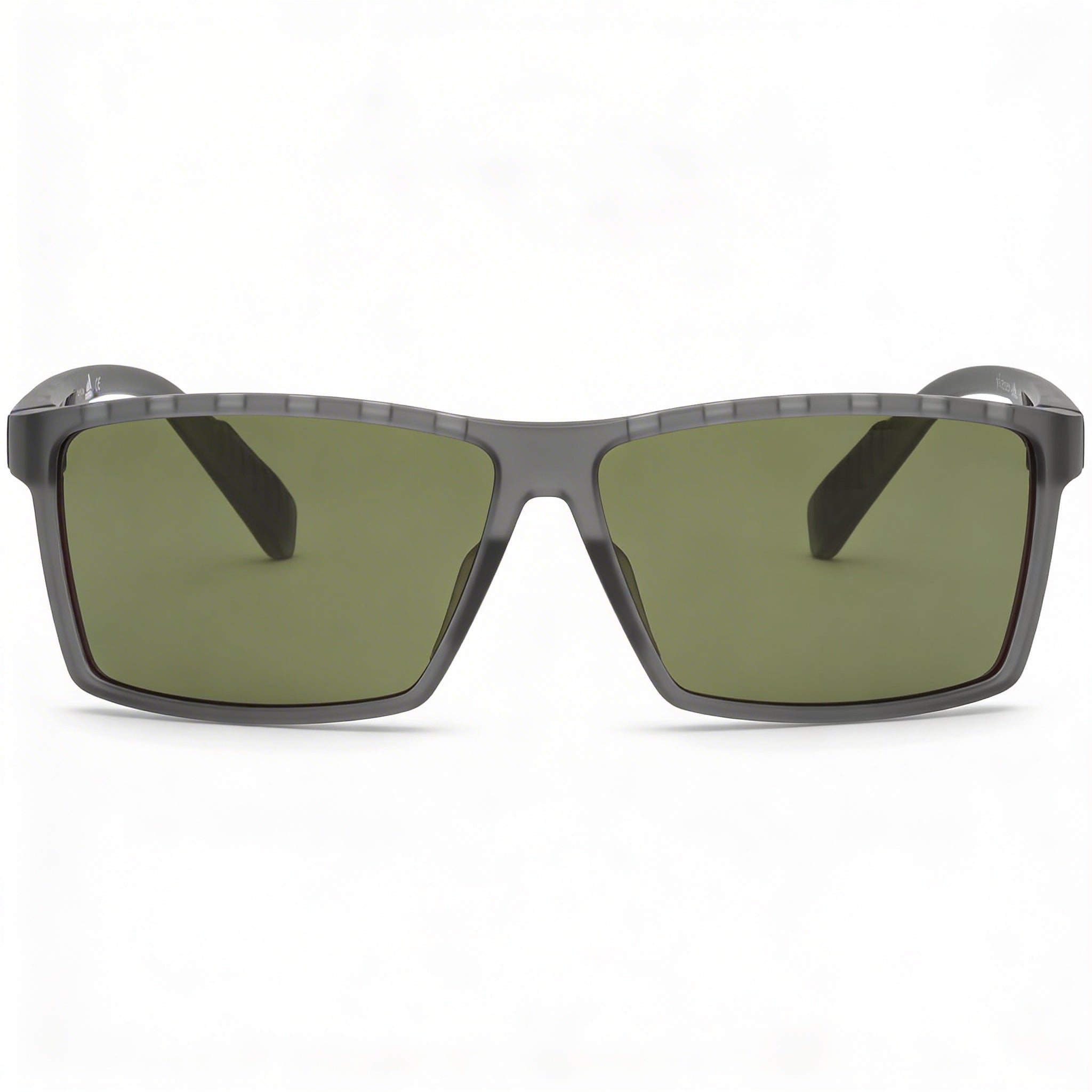 Adidas Men's Injected Sun Glasses Grey Green Plastic Frame Green Non-Polarized Lens UV Protection 63mm, Photo 1