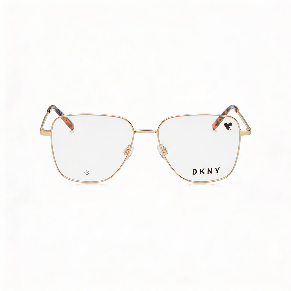 Gafas de sol unisex DKNY Modern Style con montura de propionato y lentes de policarbonato dorado satinado de 54 mm