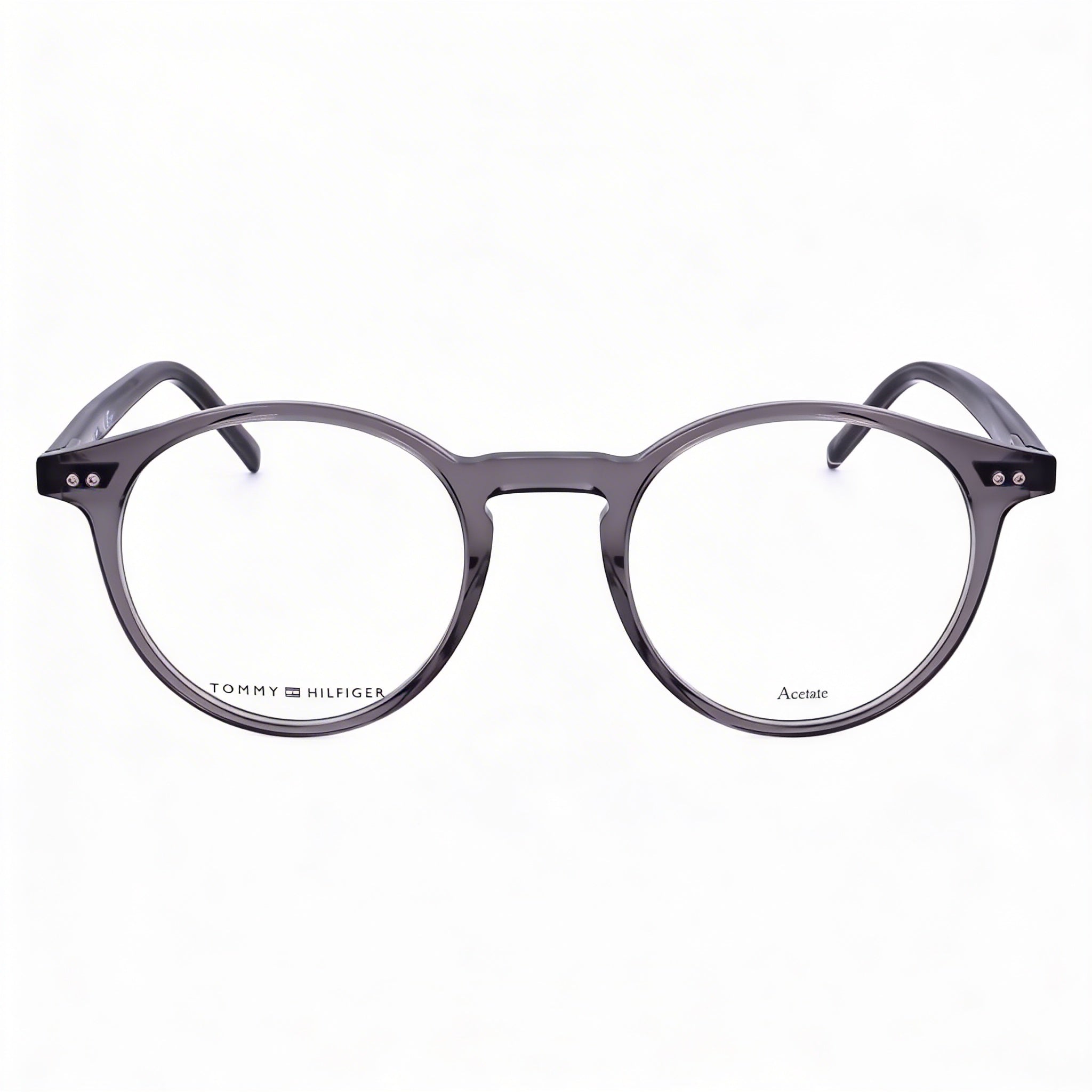 Tommy Hilfiger Modern Unisex Acetate Eyeglasses Shaded Grey Texture Transparent Grey 49mm, Photo 2