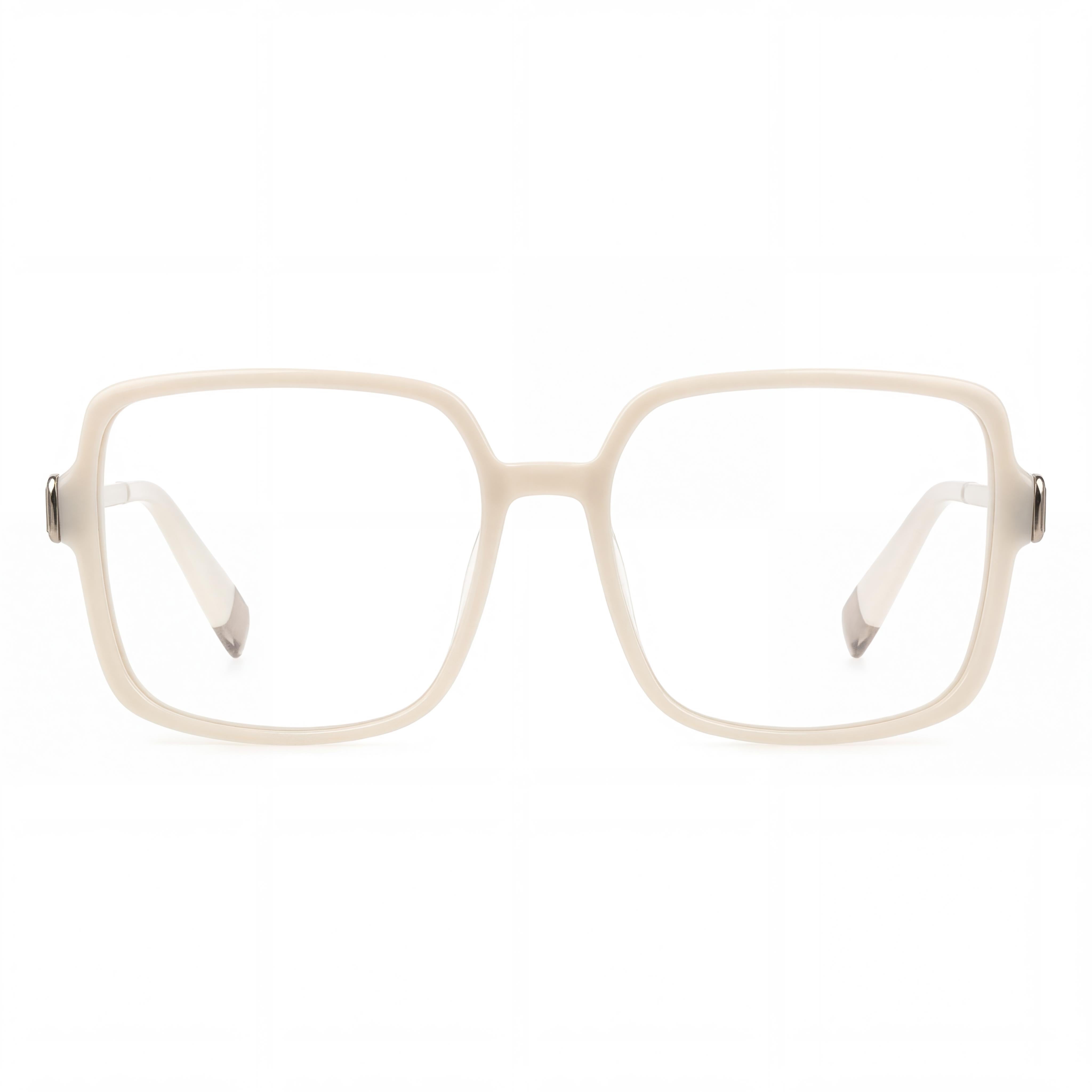 Gafas Furla Classic de mujer, brillantes, de marfil, de metal aceitado, con lentes de demostración transparentes 55-16-135, Photo 2