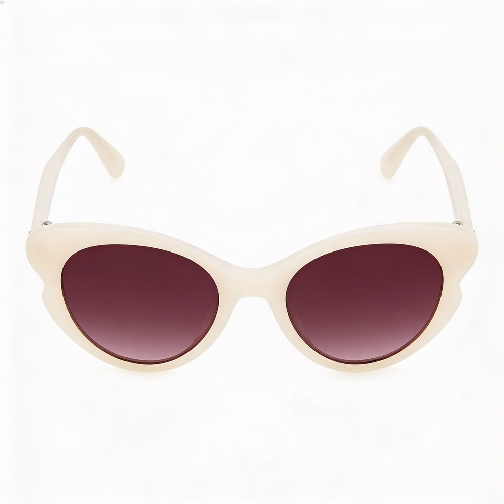 Gafas de sol Kate Spade New York Seasonal para mujer, montura de acetato blanco y rosa, lentes de policarbonato blanco con protección UV, 53 mm