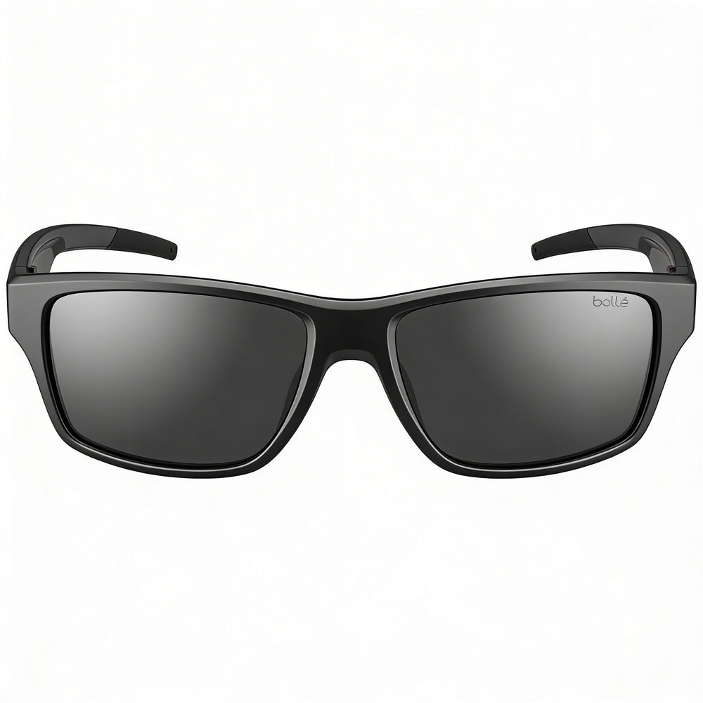 bollé STATUS Unisex Rectangular Polarized Sunglasses Black Matte