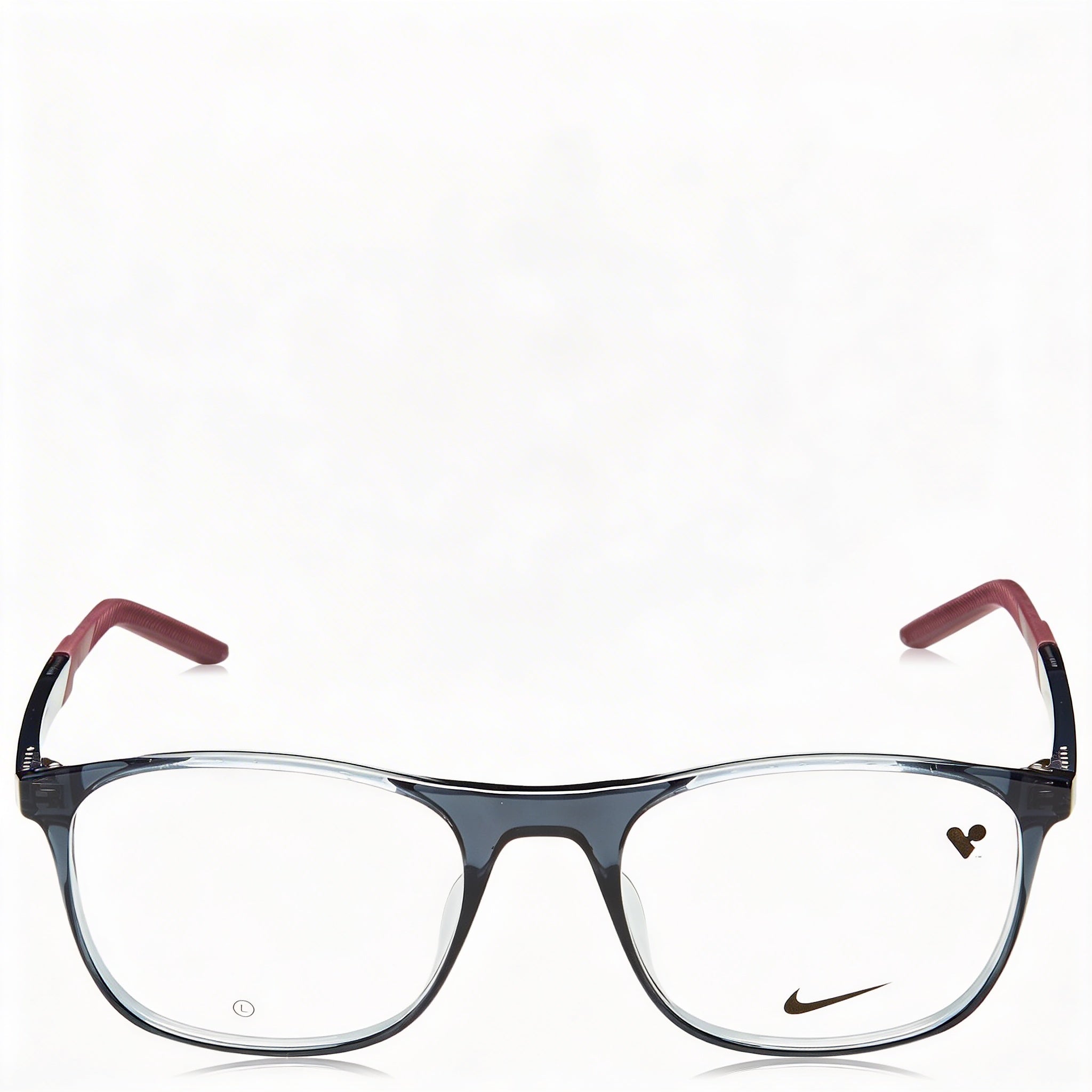 Nike Modern Unisex Optical Eyeglasses with Dark Grey Alloy Steel Frame, Frame Size 52-18-145 millimeter, Photo 2