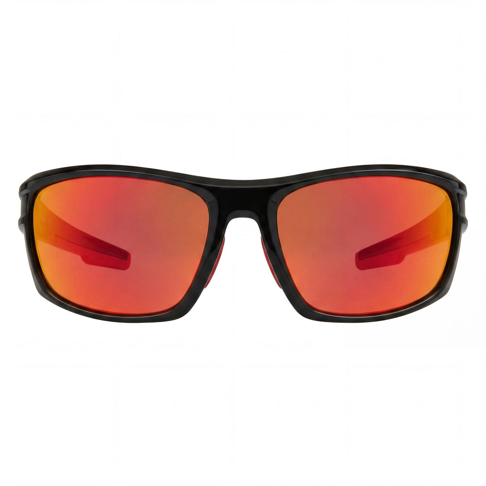 Columbia C533sp Mountainshyre Men’s Shiny Black Red Mirror Plastic Sunglasses 100% UV Protection 63-19-135