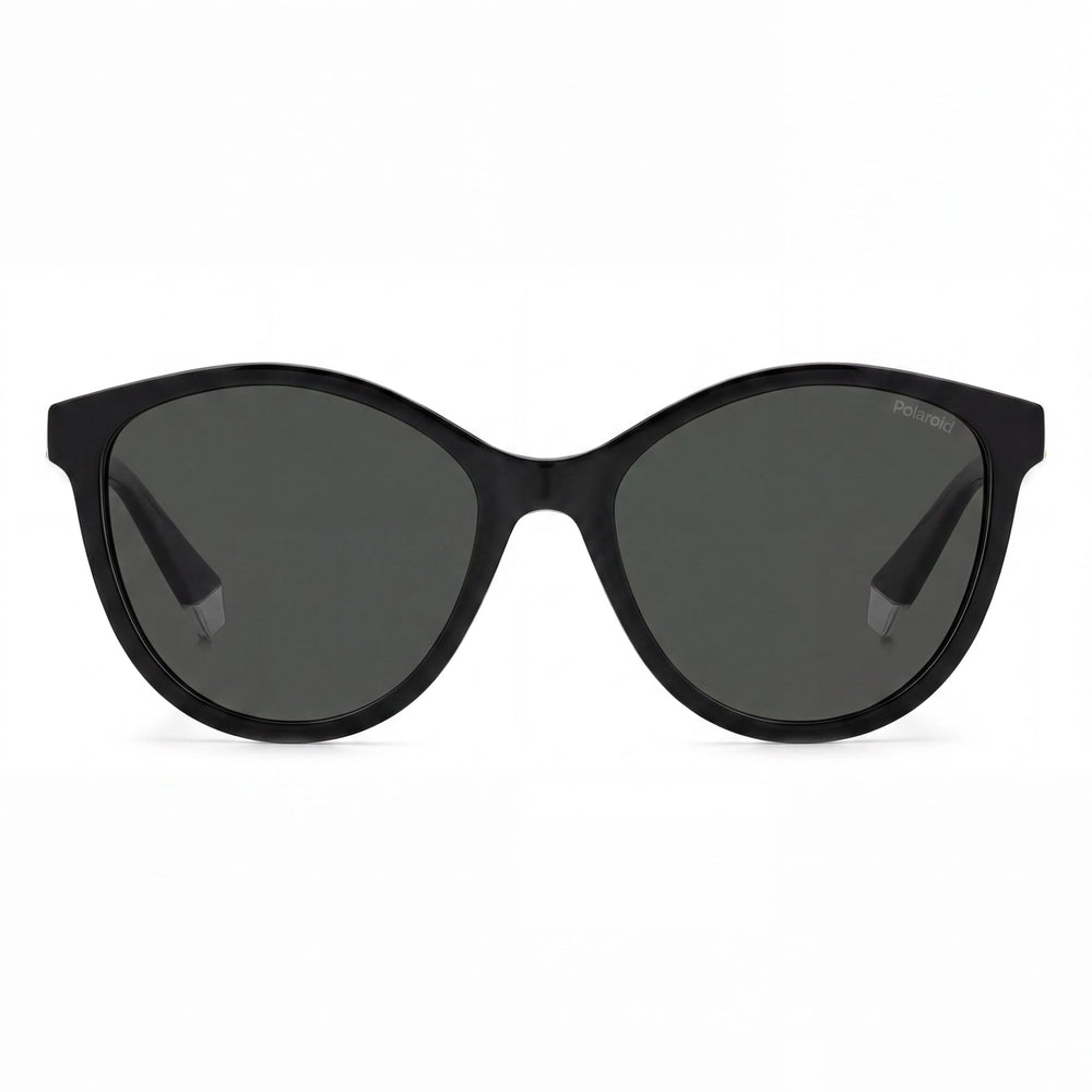 Gafas de sol polarizadas grises Polaroid Eyewear Pld 4133/S/X de policarbonato negro para mujer con protección UV de 55 mm