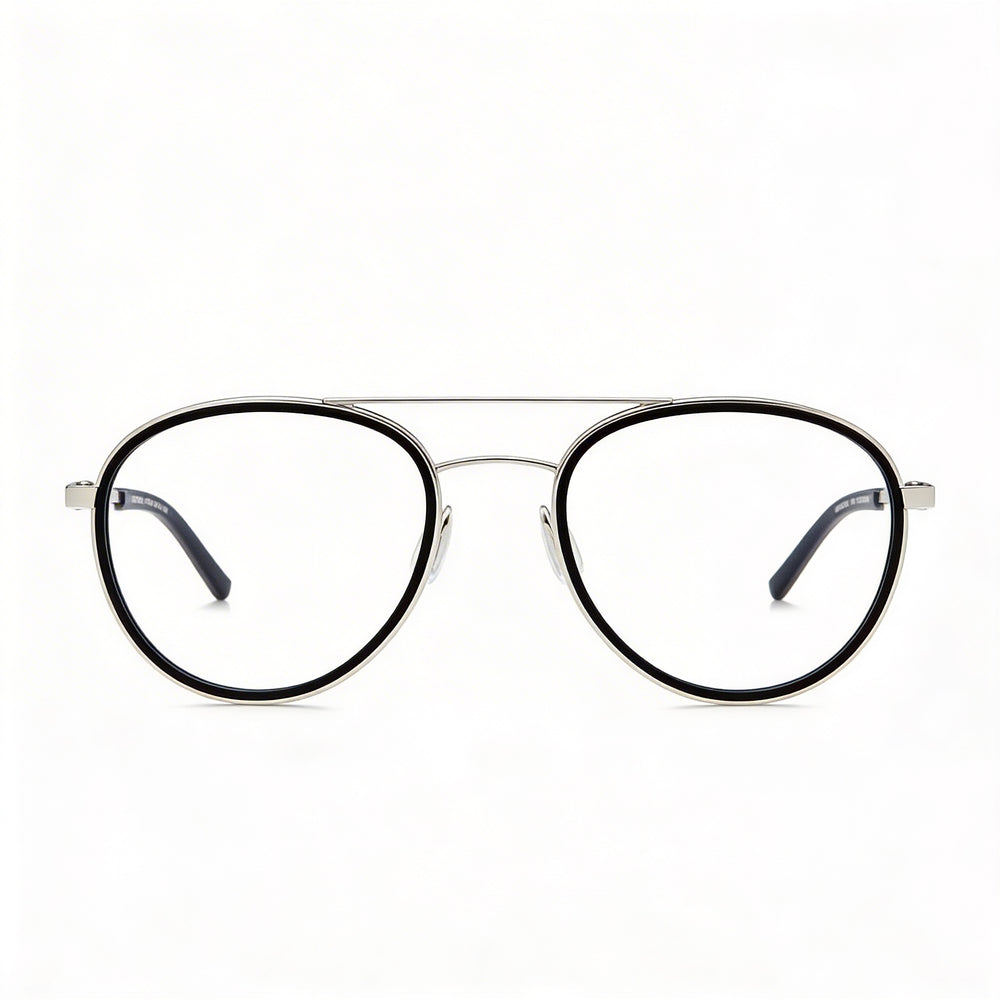 Gafas Porsche P8366 de estilo moderno para hombre con montura de acetato color paladio con lentes de 53 mm, puente de 20 mm y patillas de 145 mm