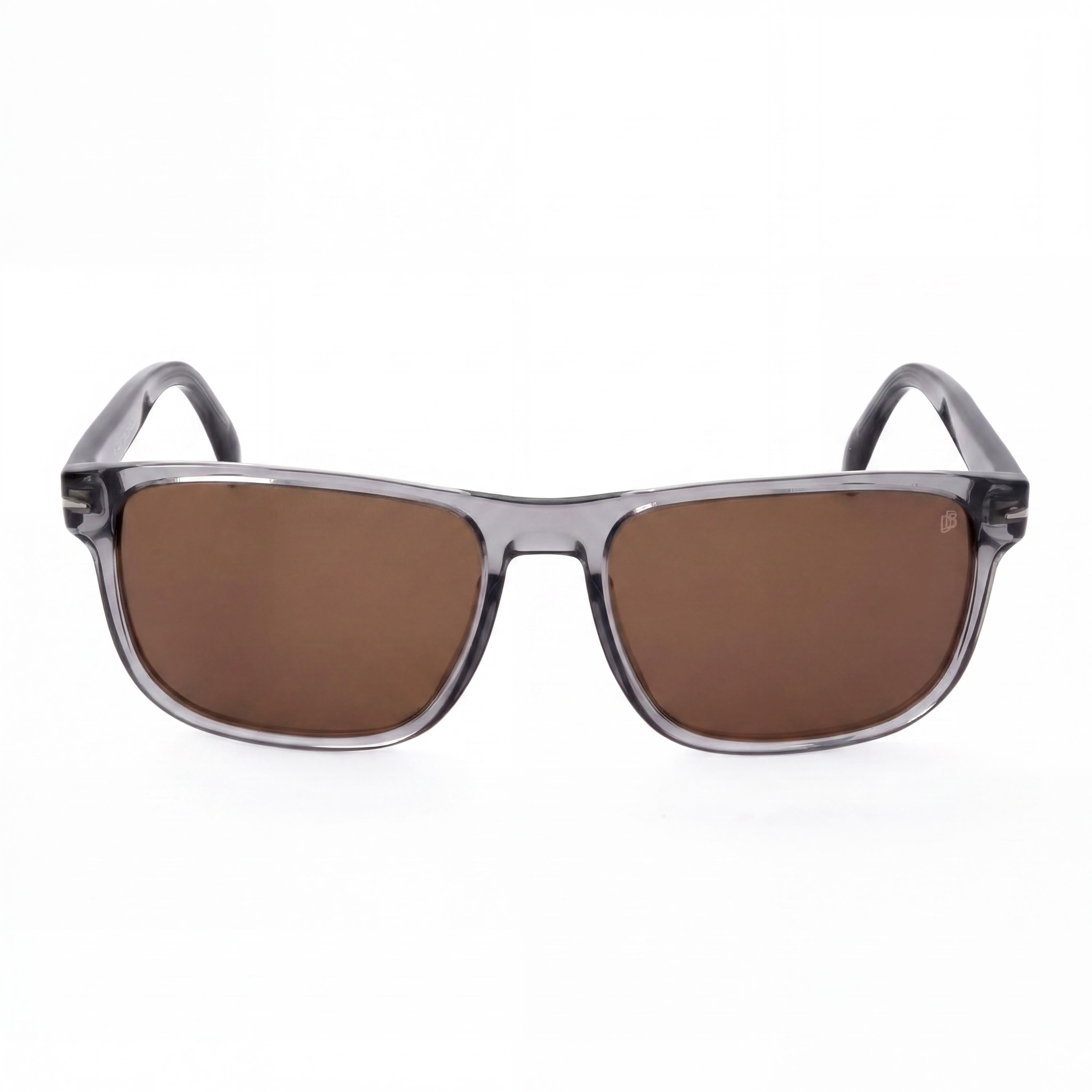 Gafas de sol clásicas unisex David Beckham DB 1060/S, cuadradas de plástico gris, no polarizadas, 100 % protección UV, 57 mm, Photo 2