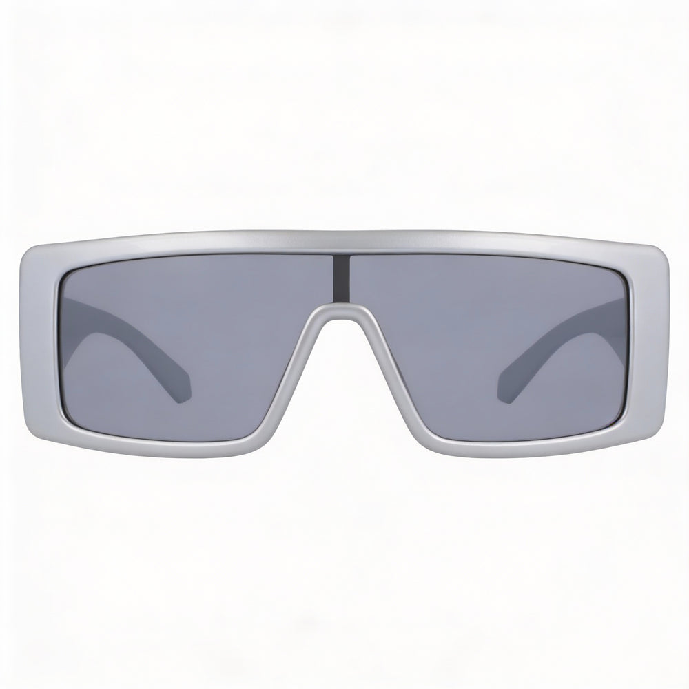 Gafas de sol unisex Calvin Klein Ckj23655s de plástico plateado, gris sólido, plateadas, con protección UV TRITAN RENEW, no polarizadas, de 57 mm
