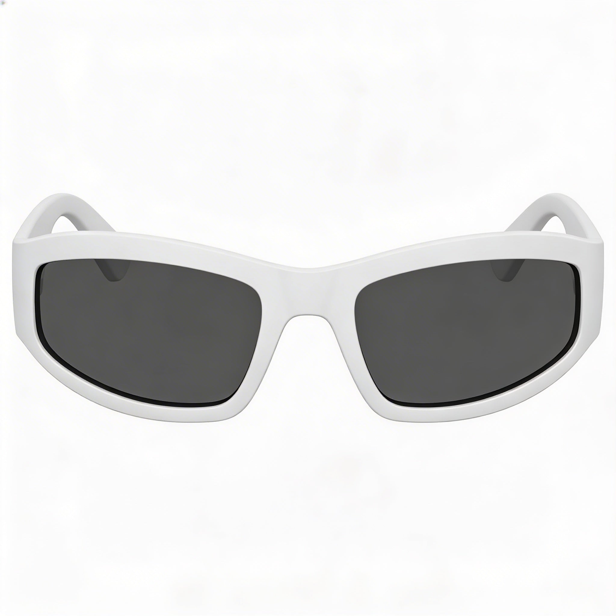 Moschino Casual Men's Matte White POLYAMIDE INJ-GRIL. Grey Non-Polarized Sunglasses 60-21-130, Photo 2