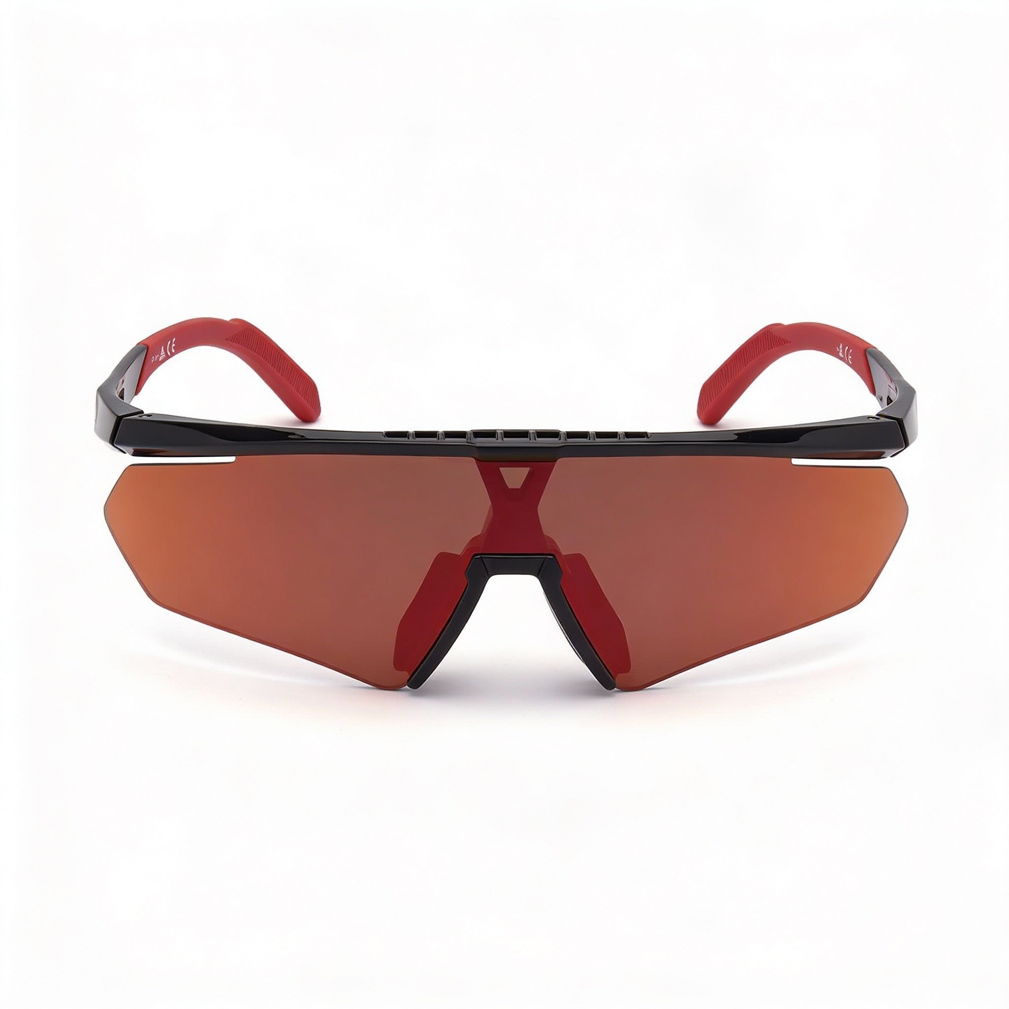 Gafas de sol adidas Contemporary TR90 de plástico para hombre, montura negra brillante, lentes Roviex de espejo ámbar, 100 % protección UV, 146 mm, Photo 2