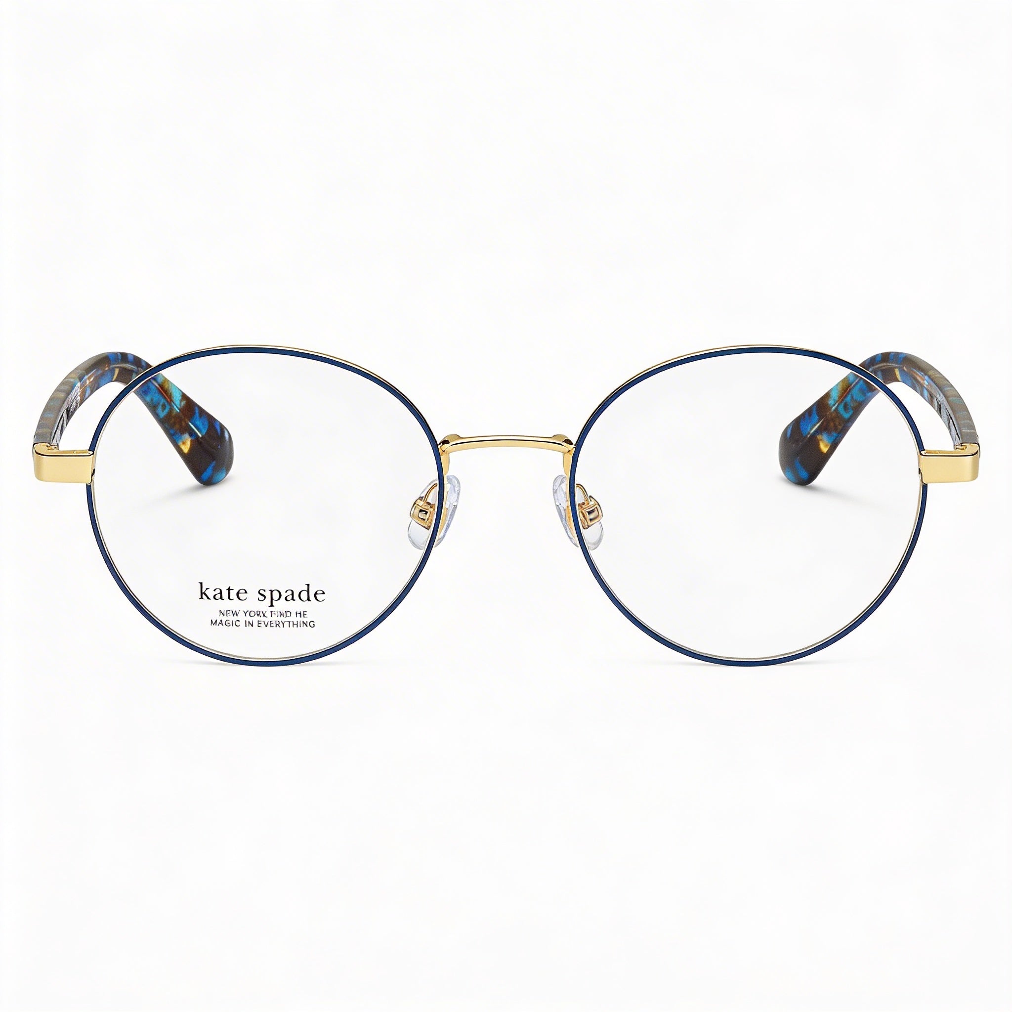 Gafas de plástico Kate Spade New York Marciann para mujer, sin lentes, color azul dorado, 49-19-140 mm, Photo 2