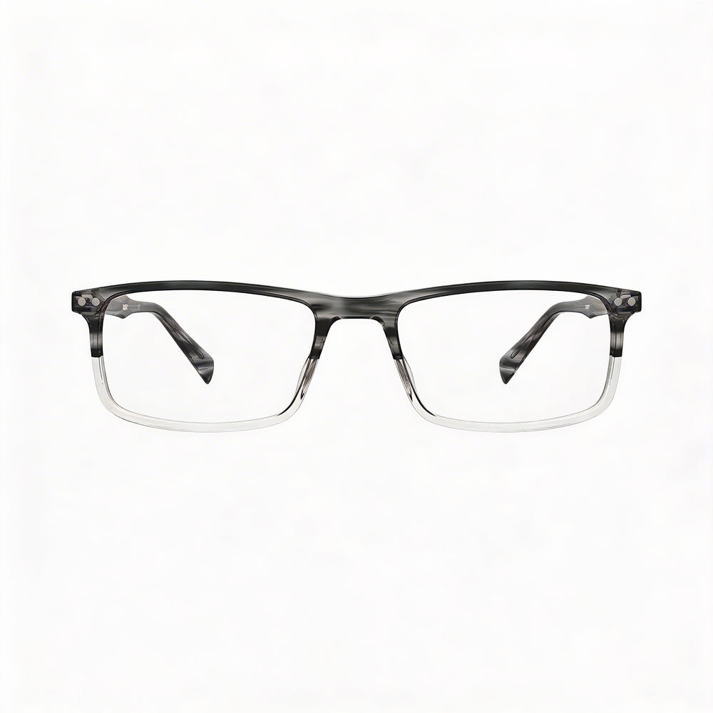 Gafas de vista Levi's LV 5020 para hombre, rectangulares, de polimetilmetacrilato, no polarizadas, transparentes, blancas y grises, de 55 mm