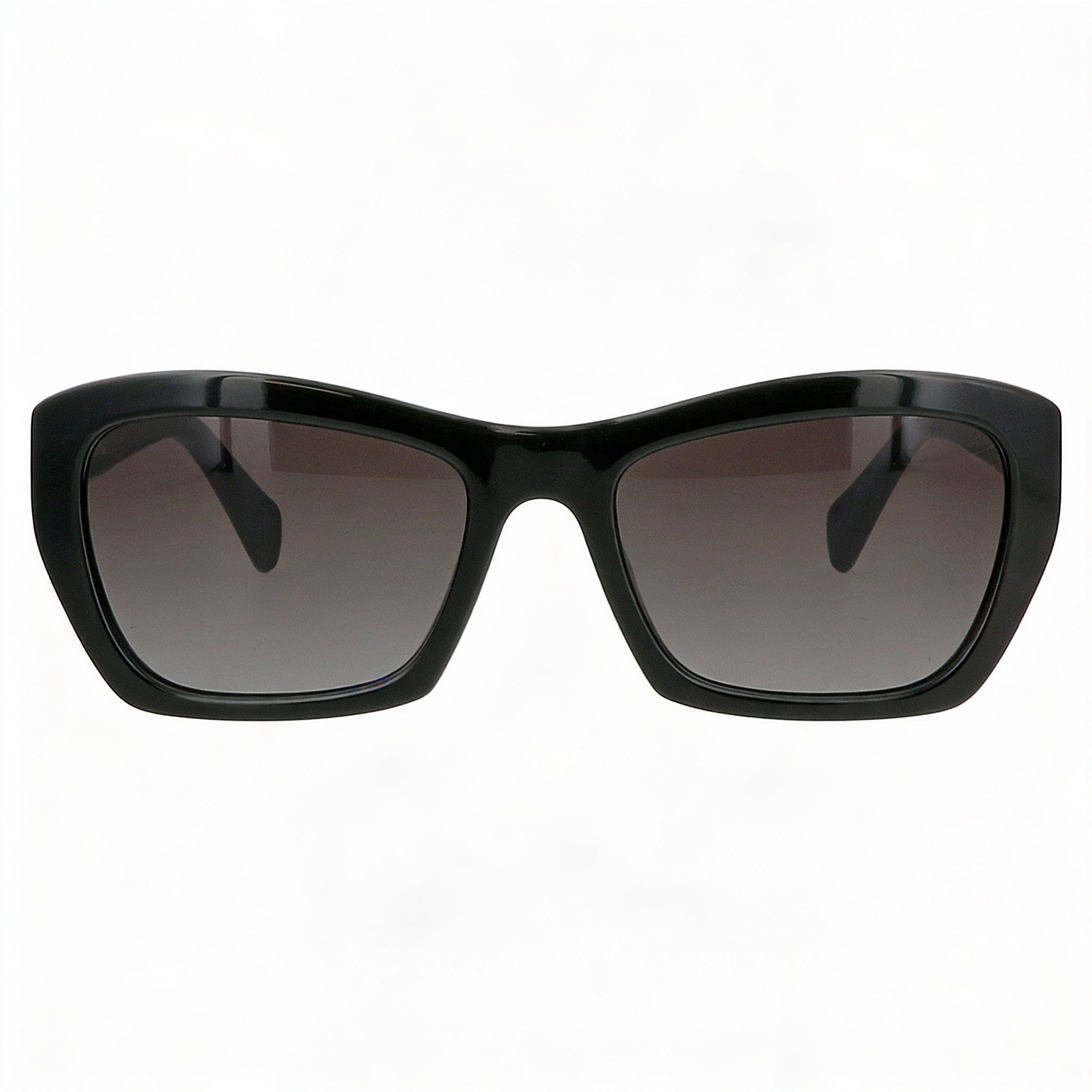 Gafas de sol unisex Salvatore Ferragamo SF958S rectangulares de plástico negro con lentes grises y protección UV 100 % (55 mm), Photo 1
