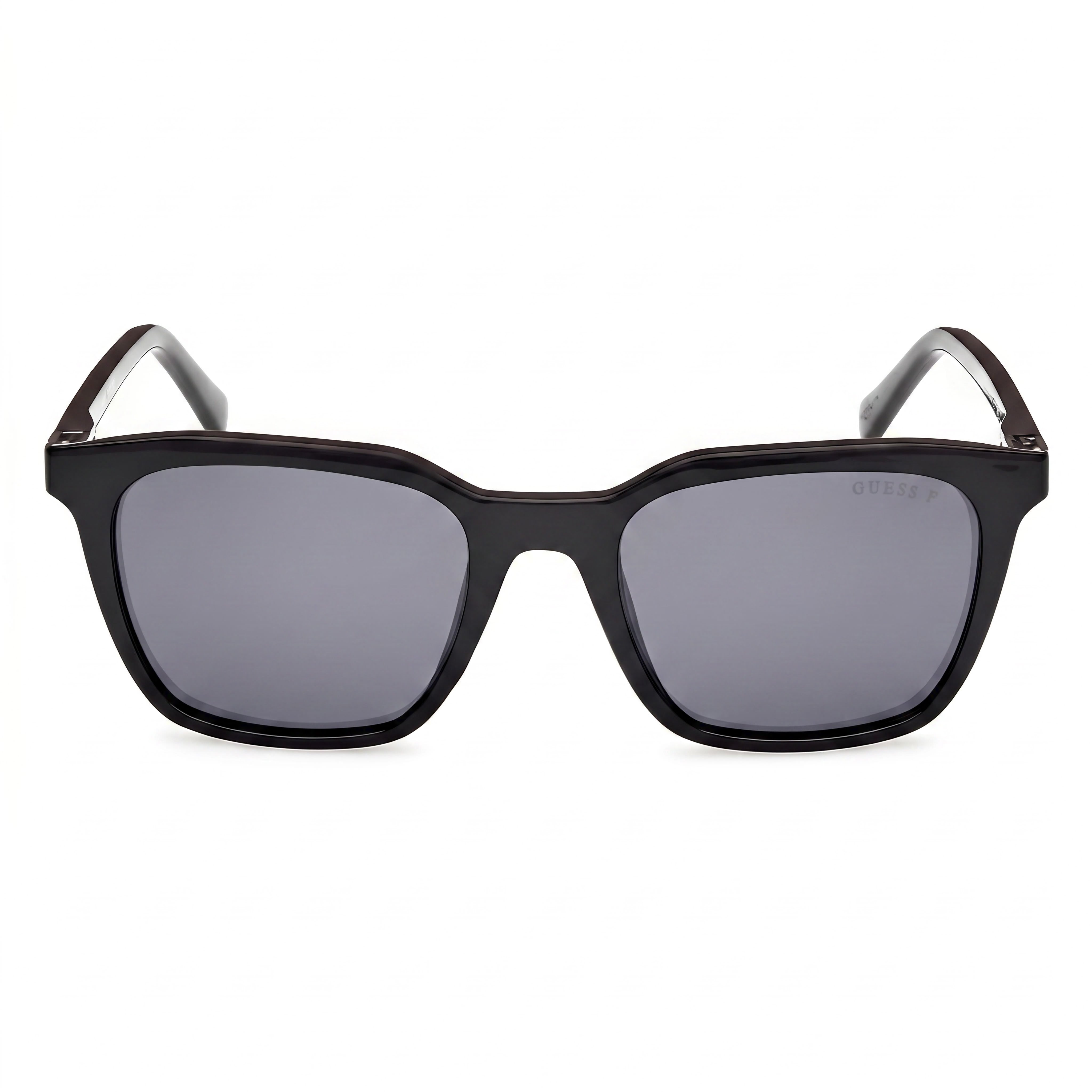 GUESS Gu00170 Gafas de sol unisex, montura inyectada negra brillante, cristales ahumados no polarizados con protección UV 400 de 53mm, Photo 2