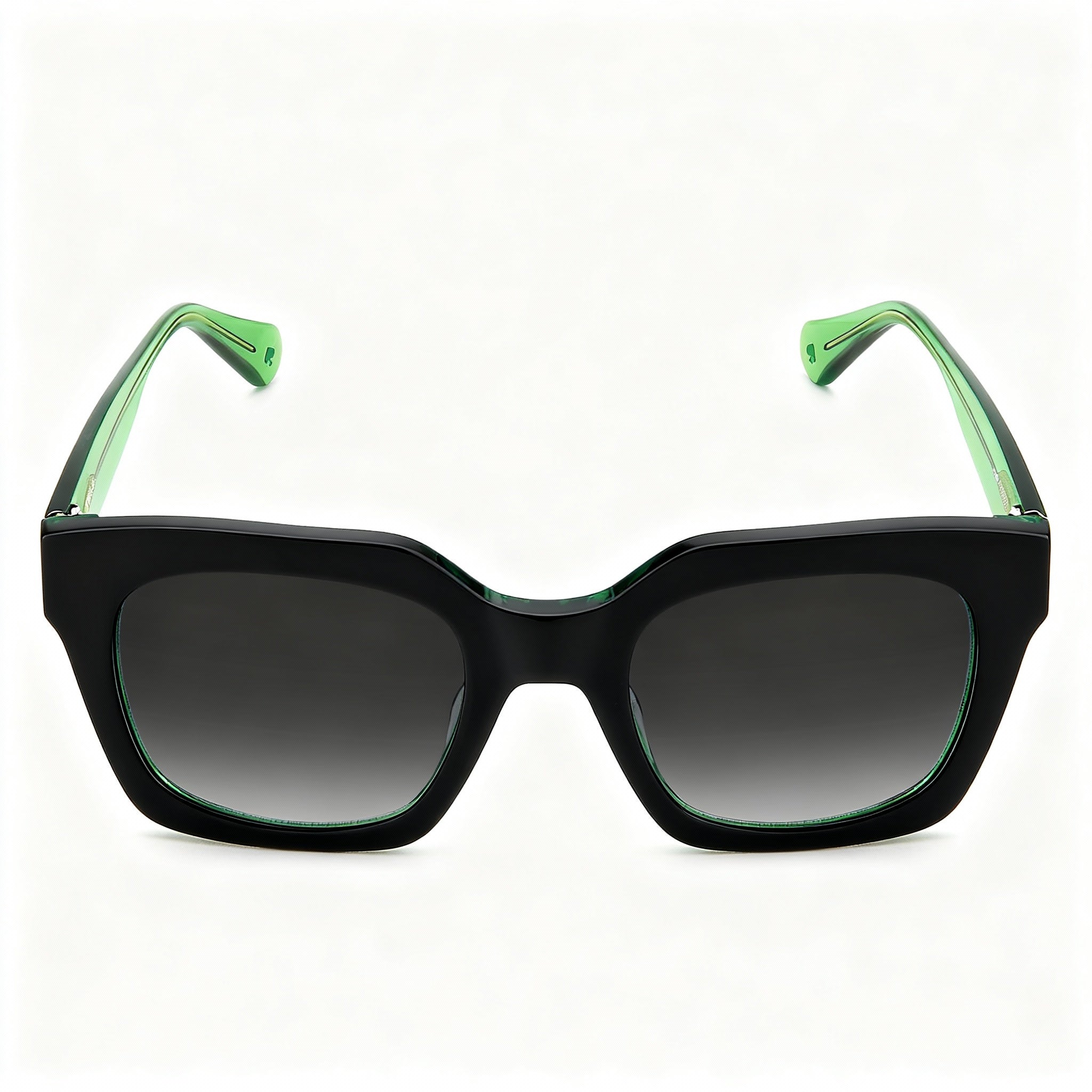 kate spade new york Seasonal Women's Acetate Non-Polarized Sunglasses, Black Green Grey Frame, Dark Grey Shaded Lens, 50mm
