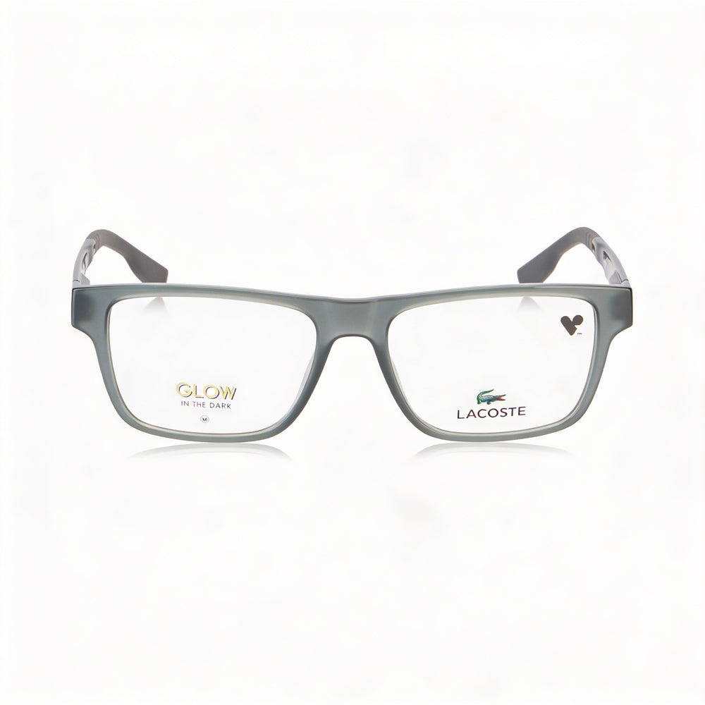 Gafas Lacoste L3655 para mujer, montura rectangular moderna modificada, Iniettato, gris Lumi, lente de 49 mm