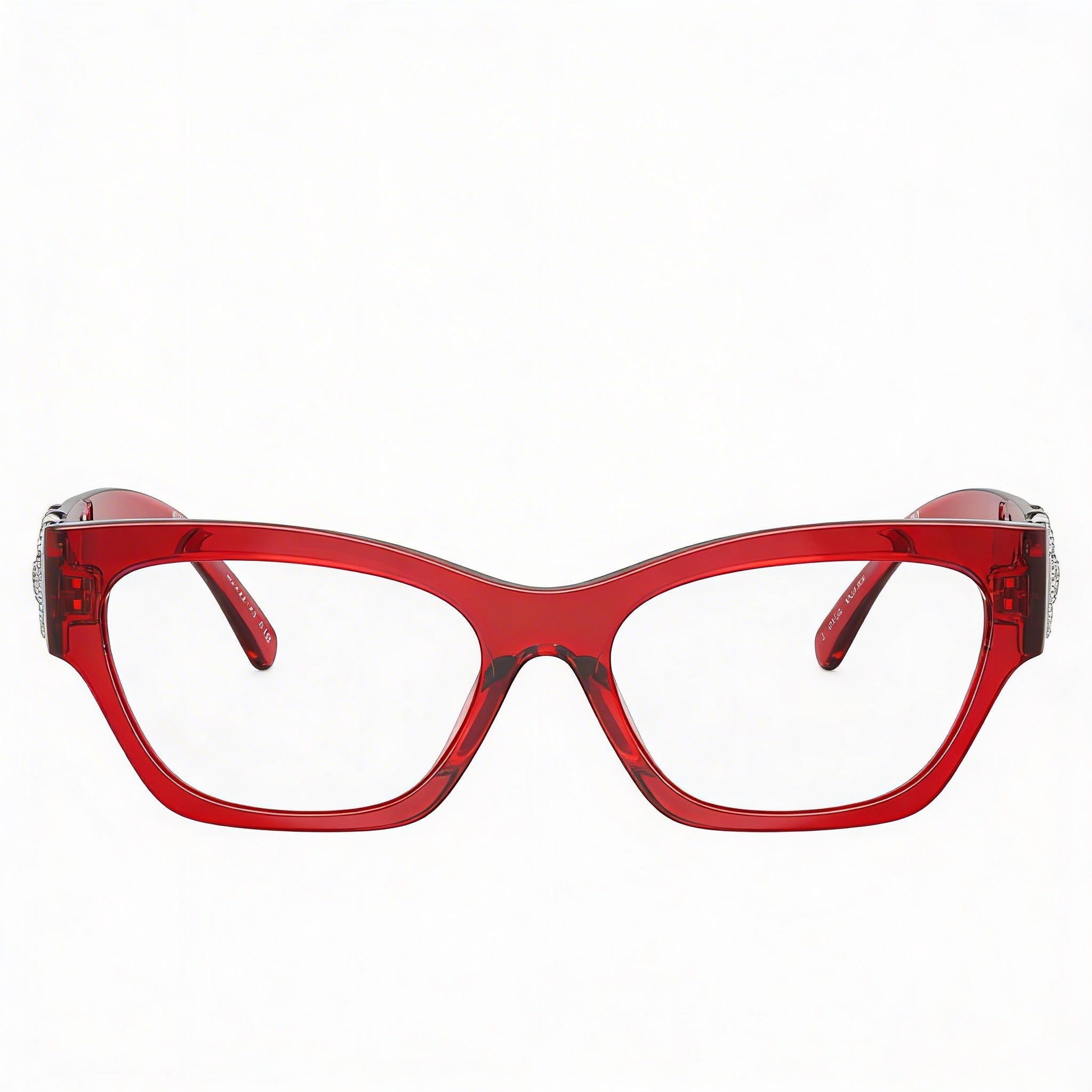 Gafas de sol Versace Ve 3367 U para mujer, montura de policarbonato inyectado transparente en rojo, 52 mm, Photo 2
